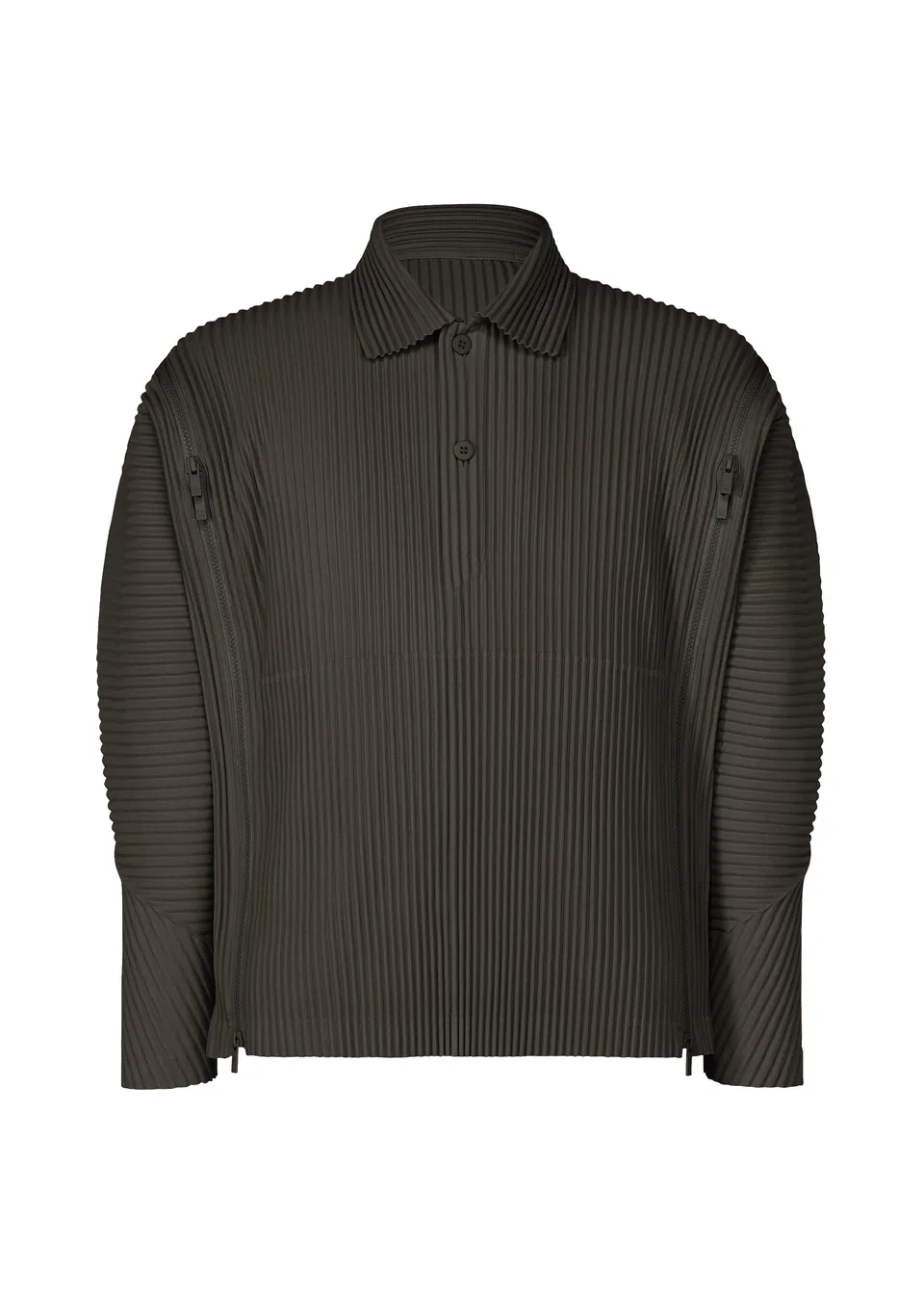 Homme Plissé Issey Miyake Multi-Fastened polokošile hnědá
