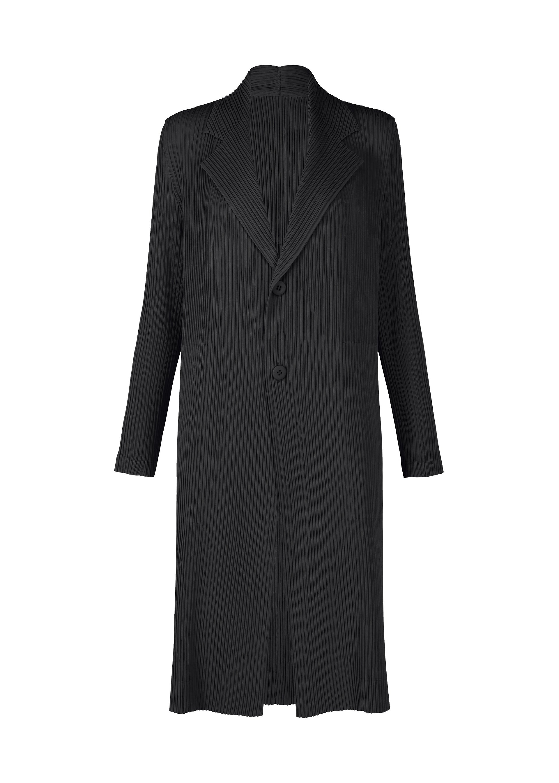 Issey Miyake Hatching Pleats kabát šedá recyklovaný