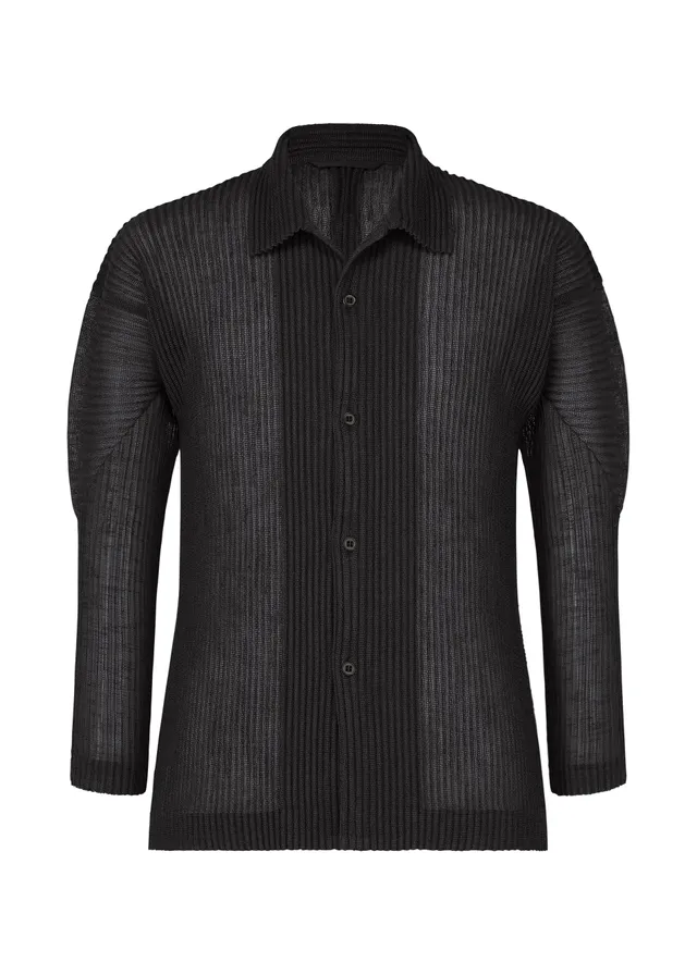 Issey Miyake Rustic Mesh košile černá síťovaná