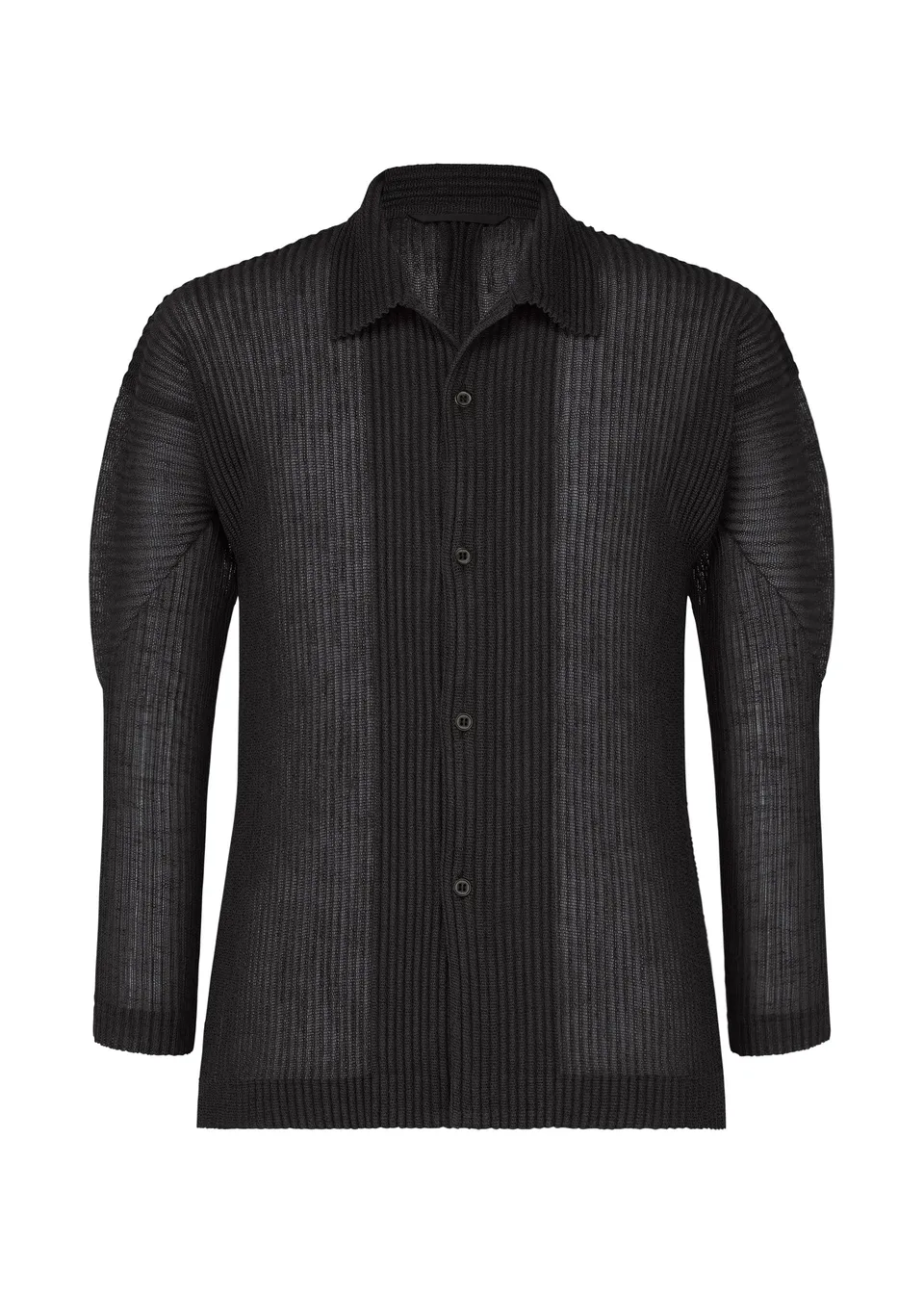 Issey Miyake Rustic Mesh košile černá síťovaná