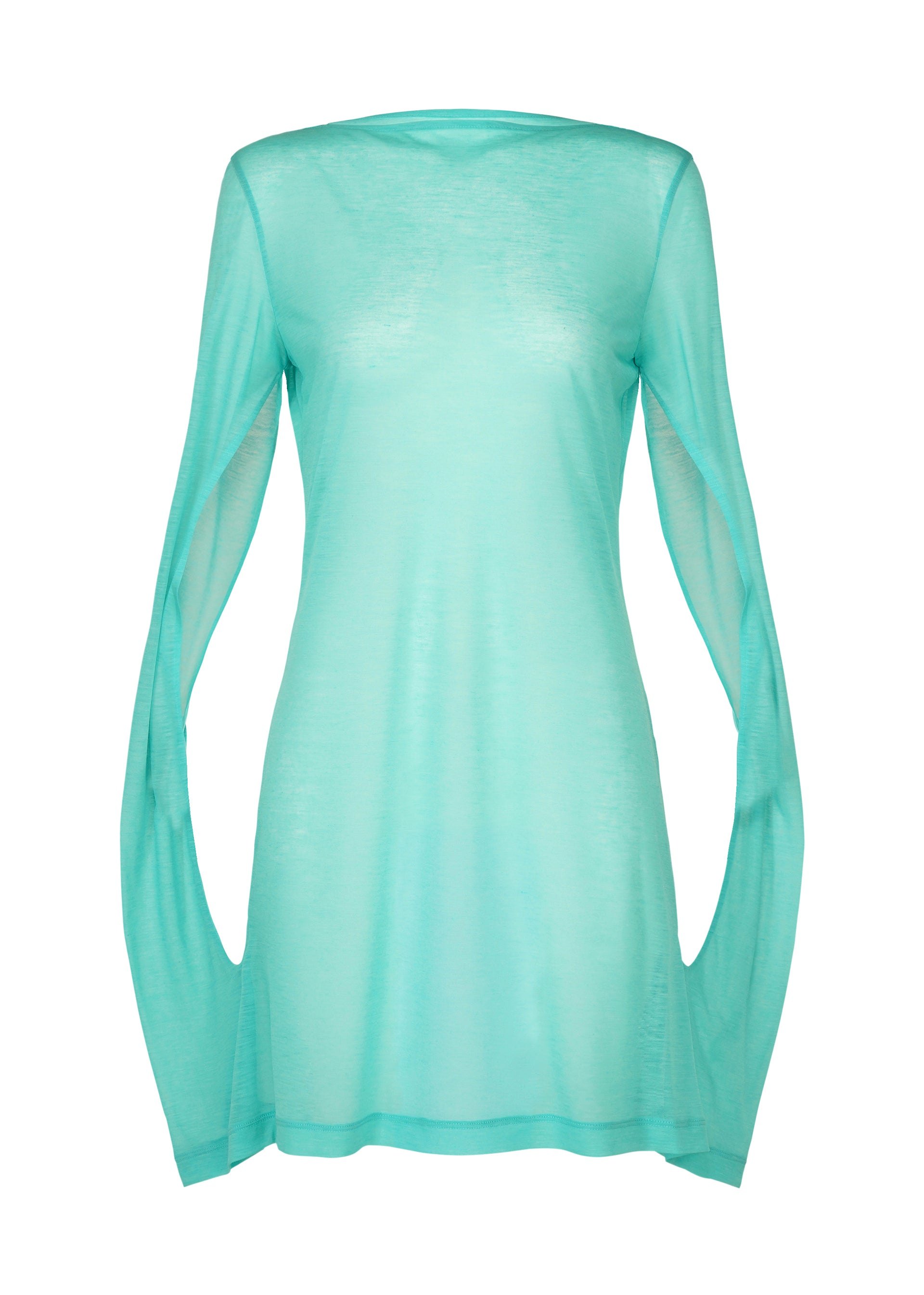 Issey Miyake Sheer Wool Jersey tunika černá vel. 2 vlněná