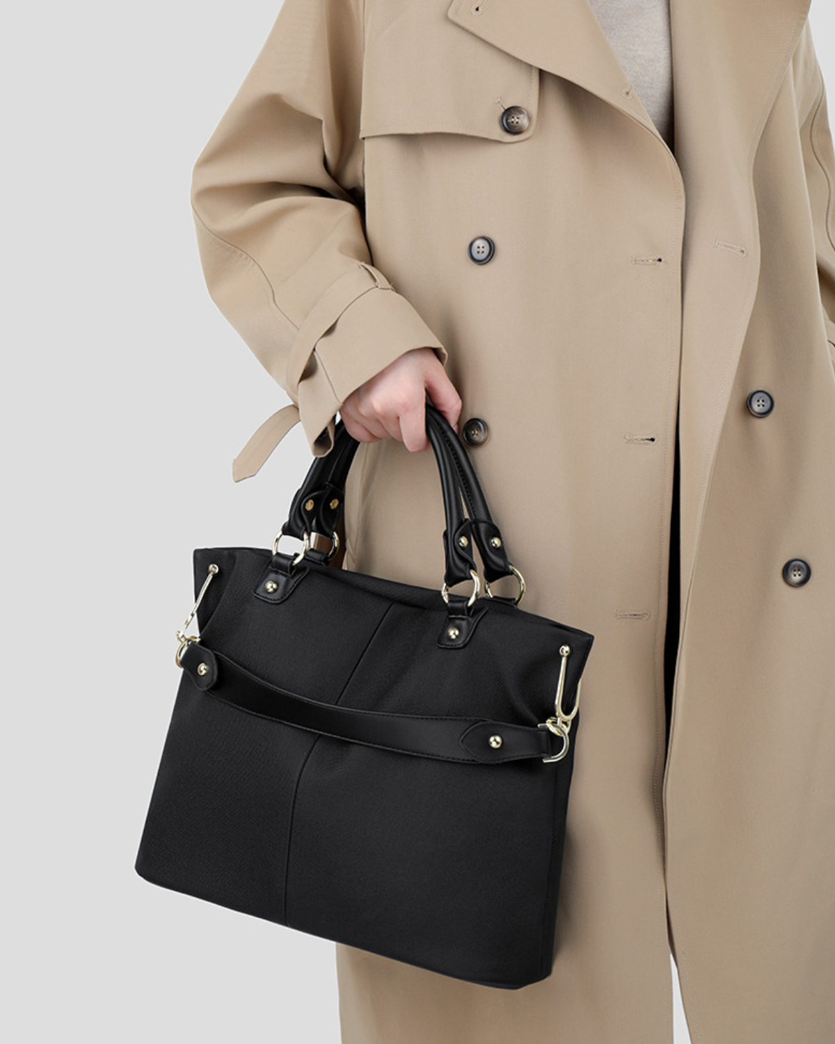 Norielle strukturovaná shopper kabelka černá