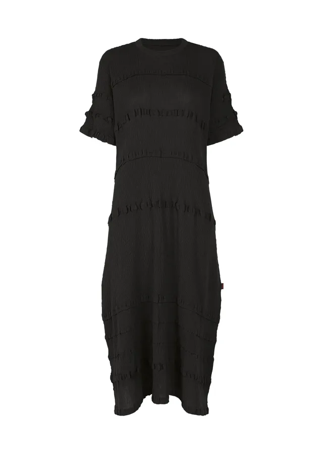 Issey Miyake Kyo Chijimi Tsuchikabe šaty black