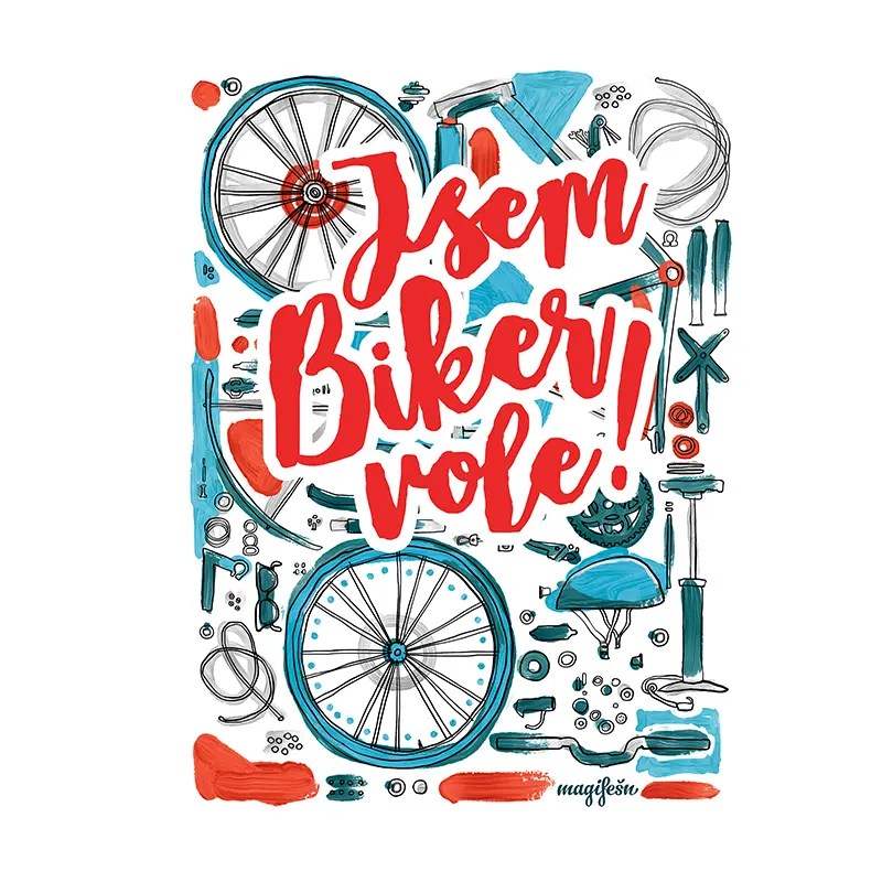 Magifešn XY Jsem biker vole unisex bio tričko