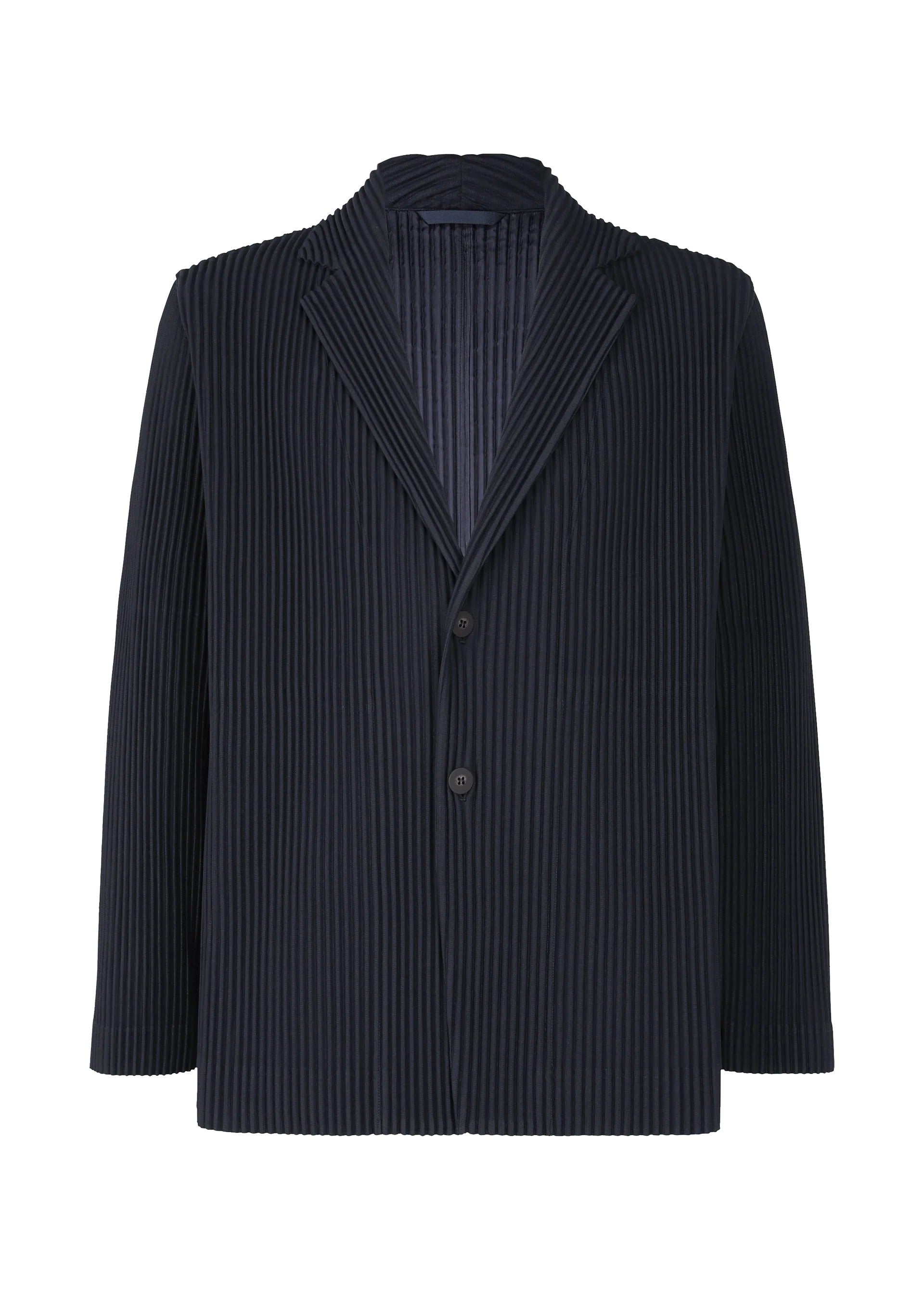 Issey Miyake Basics plisované sako černé skladné