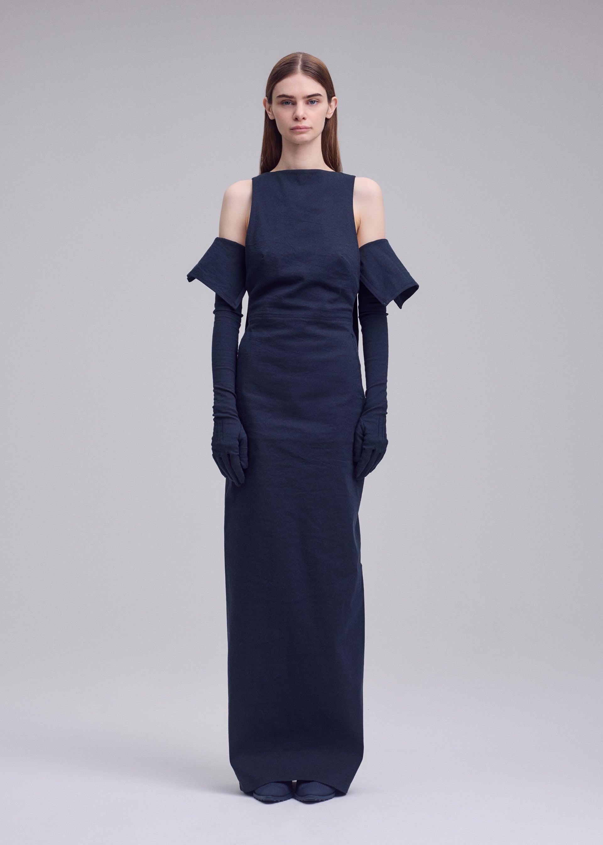 Issey Miyake Allow šaty bez rukávů off-white washi