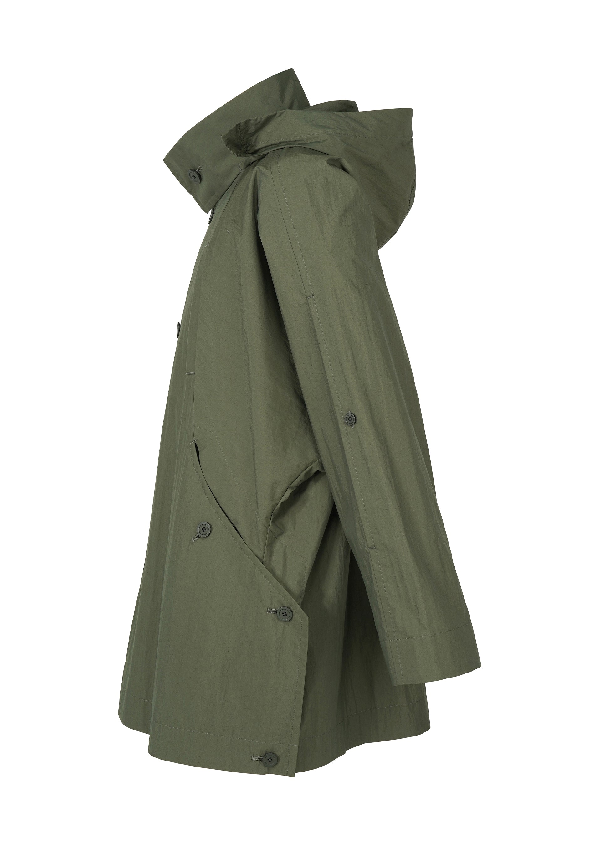 Issey Miyake Slit Coat bunda zelená vel. 1
