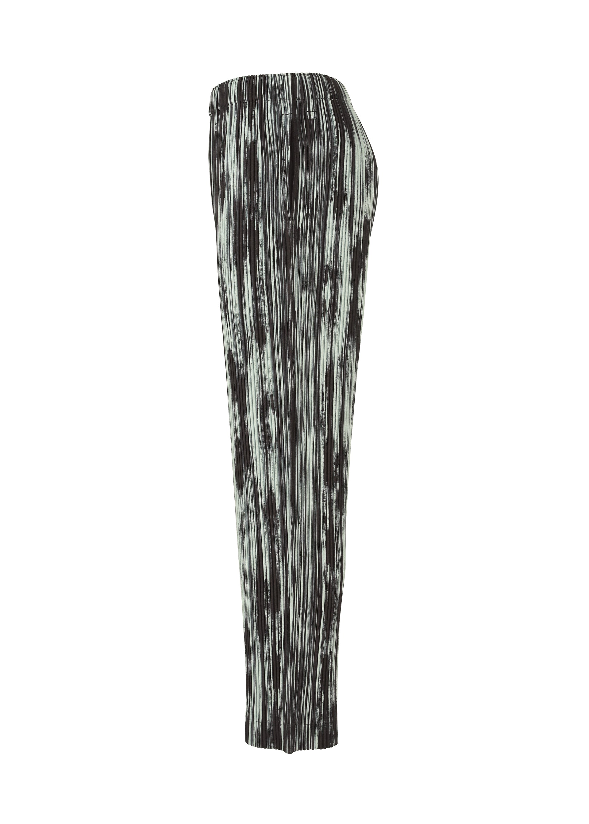 Homme Plissé Issey Miyake Brushstroke Stripe kalhoty black