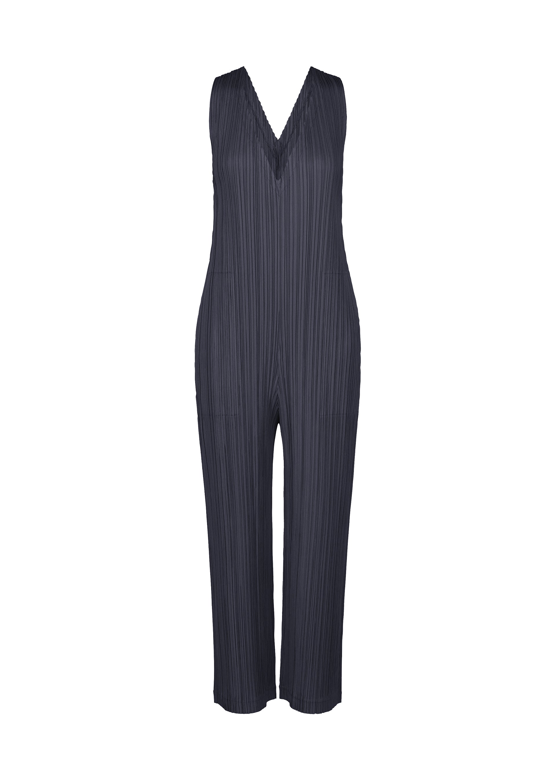 Issey Miyake Pleats Please Thicker Bottoms 2 overal charcoal silný úplet