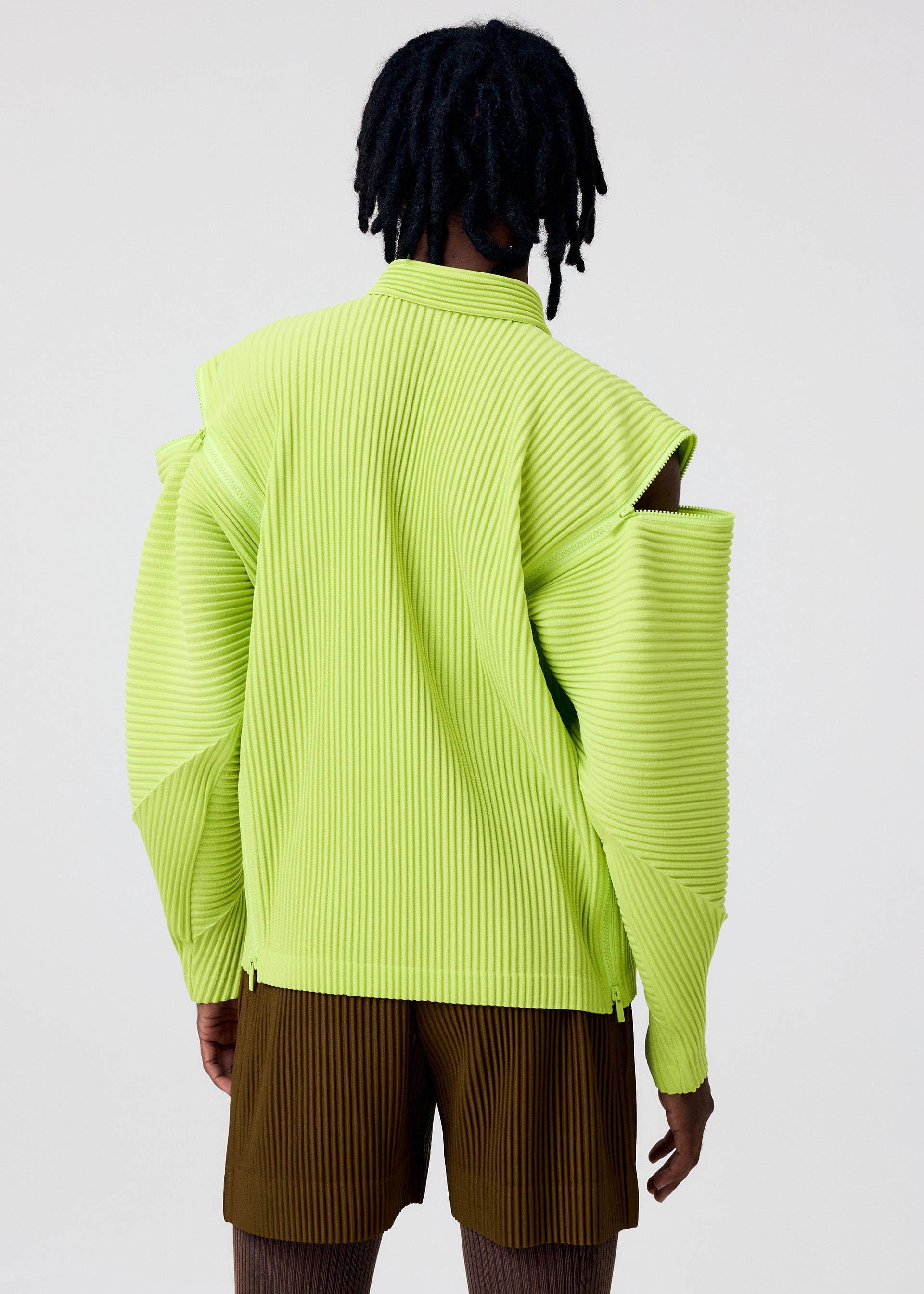 Homme Plissé Issey Miyake Multi-Fastened polokošile hnědá