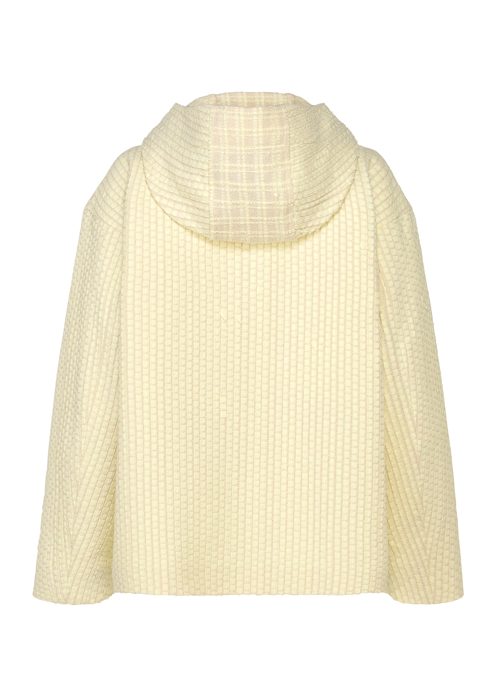 Issey Miyake Sakiori bunda s kapucí ivory 2