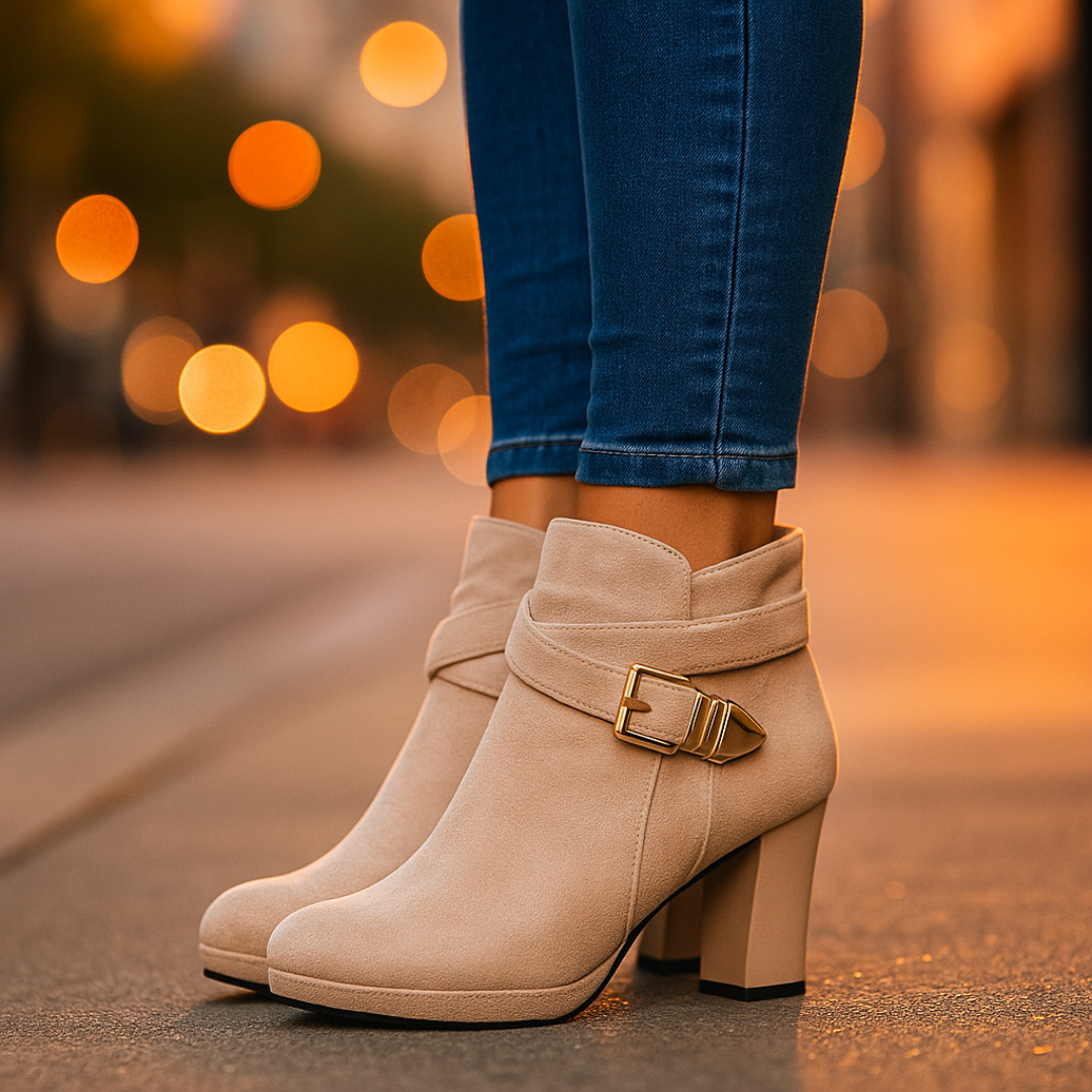 Norielle elegantní kotníkové boty na stabilním podpatku