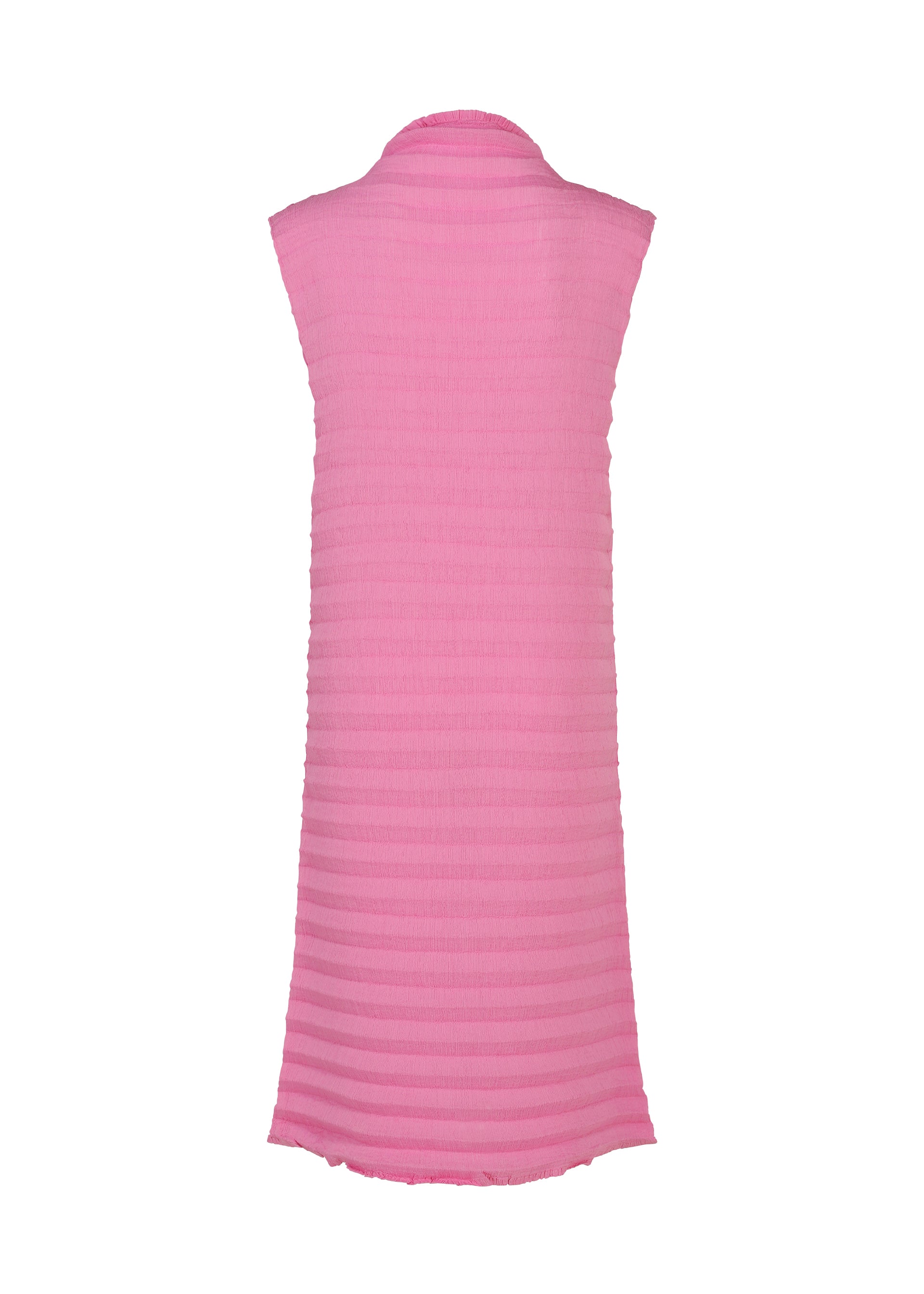 Issey Miyake Accordion See-Through Crepe šaty šedá průsvitné