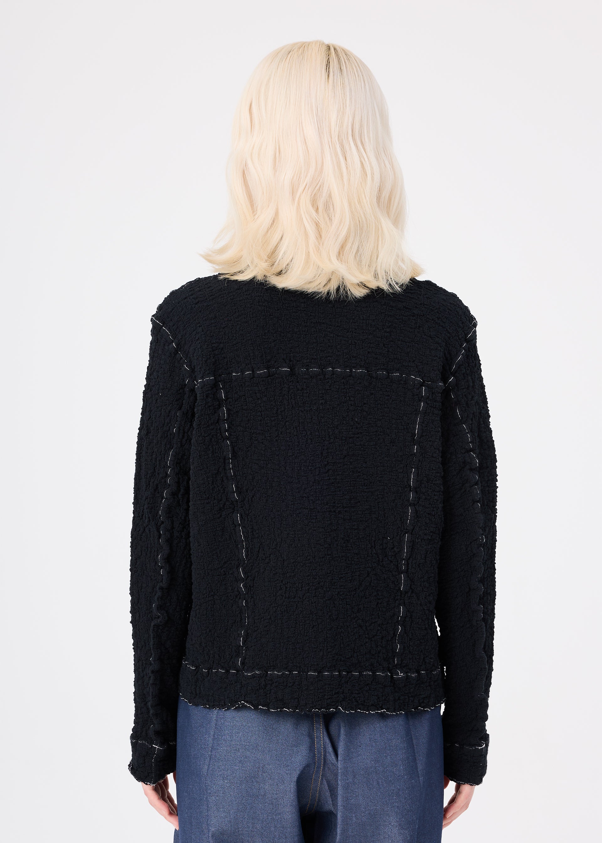 Issey Miyake Cauliflower Color 1 bunda černá bavlněná