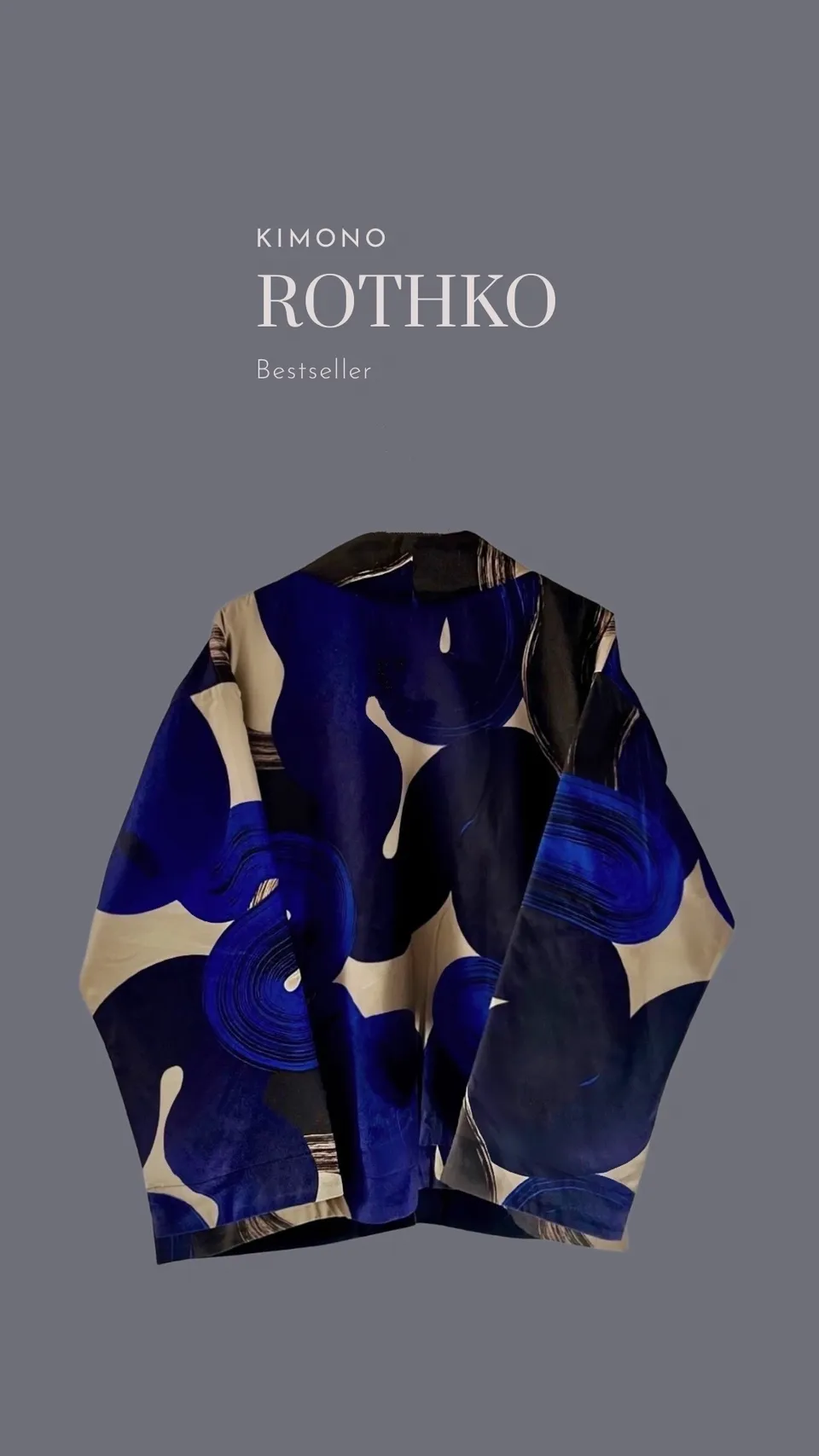 Aurelia & Zwei Frauen Blue Rothko kimono modré