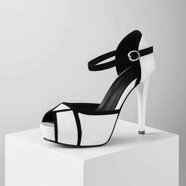 Norielle Platform sandály černé 38 na podpatku