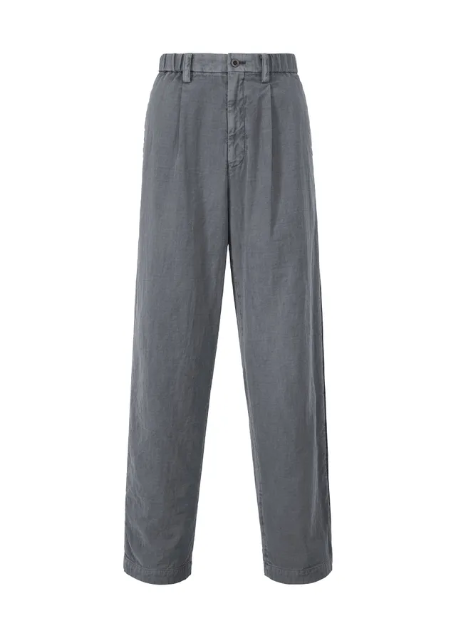 Issey Miyake IM Men Pigment Double Face Cotton kalhoty charcoal gray