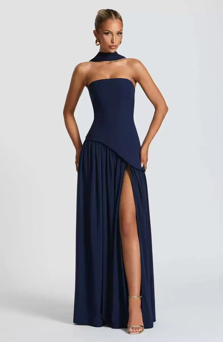 Norielle bustier maxi šaty s rozparkem dlouhé
