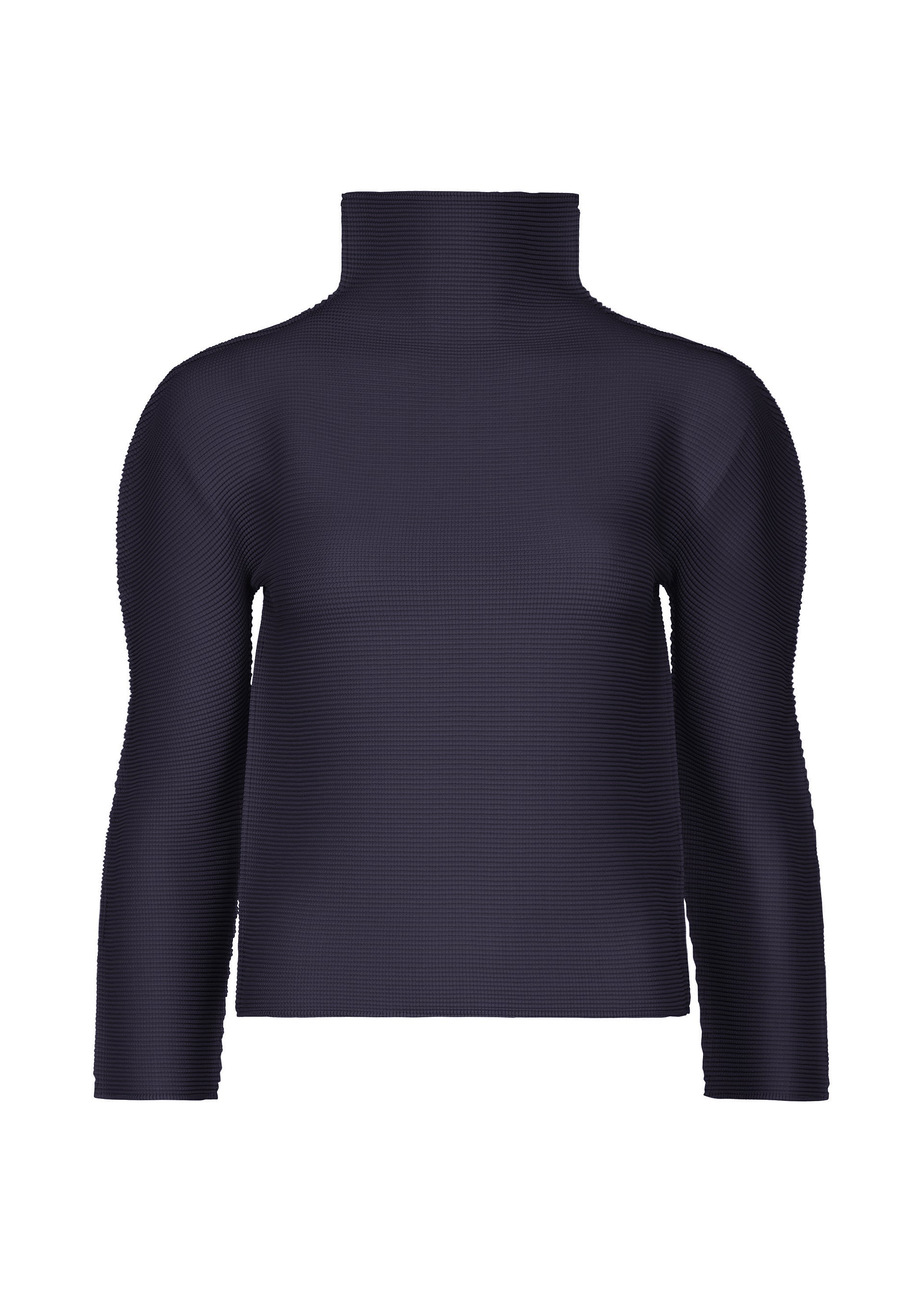 Issey Miyake Palette 13 top šedý s rolákem strečový