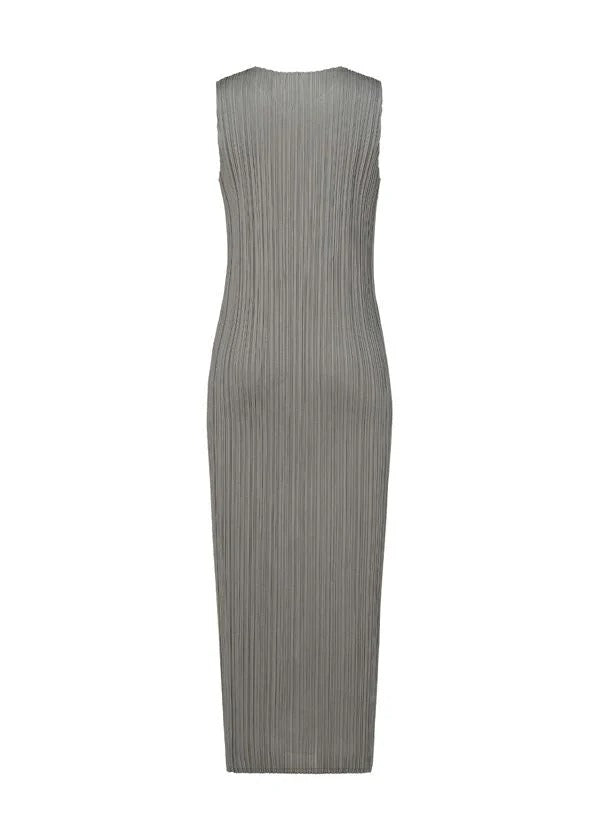Issey Miyake Basics dlouhé šaty světle šedá