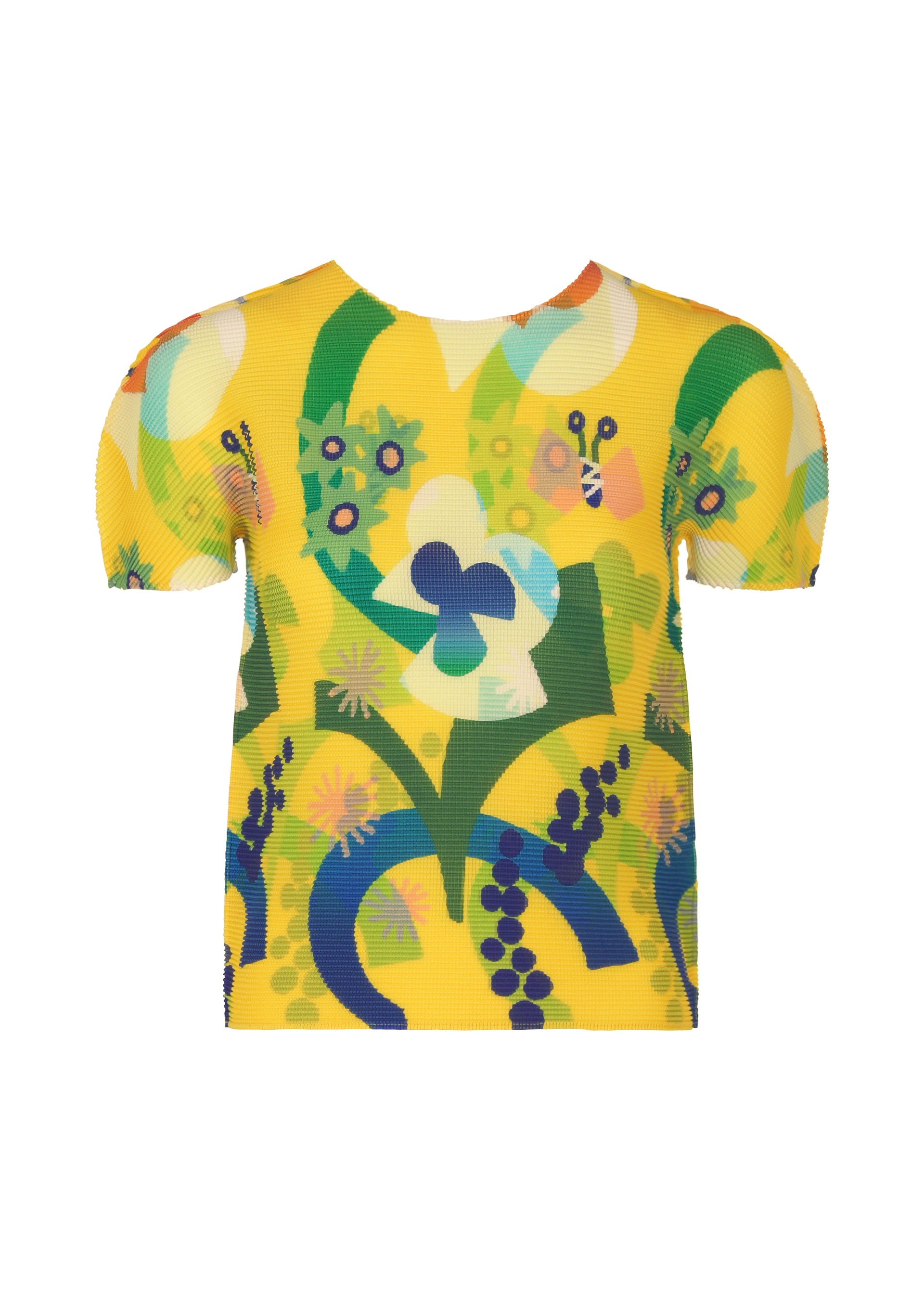 me Issey Miyake Flower Dome top růžový stretch plisé