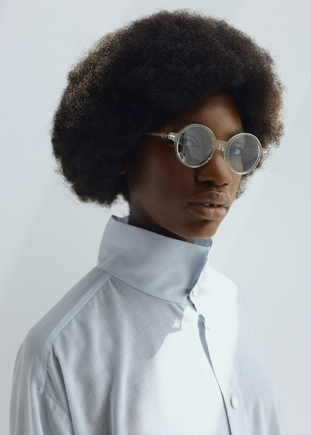 Issey Miyake Geometry-Round sluneční brýle čiré