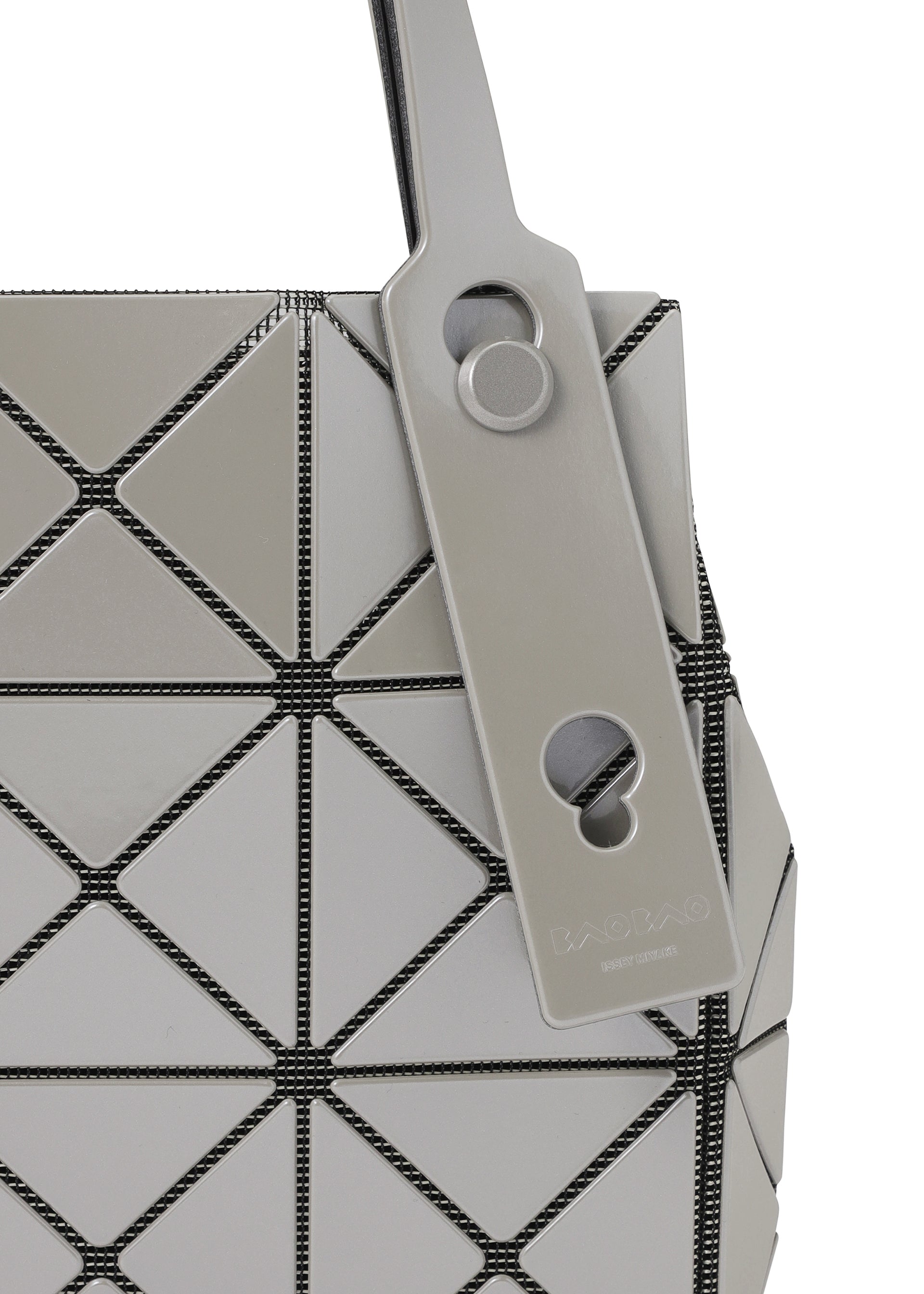 Issey Miyake Carat mini kabelka perleťově šedá