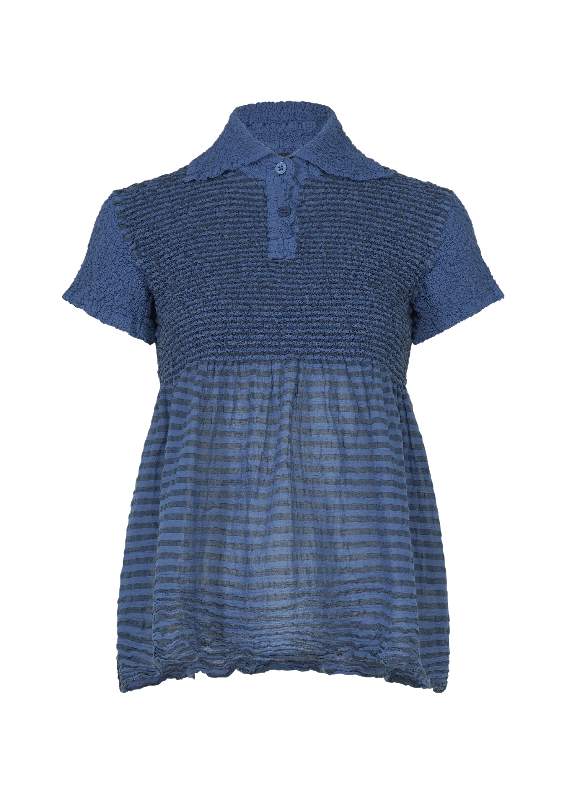 Issey Miyake Stripe Cauliflower top černý