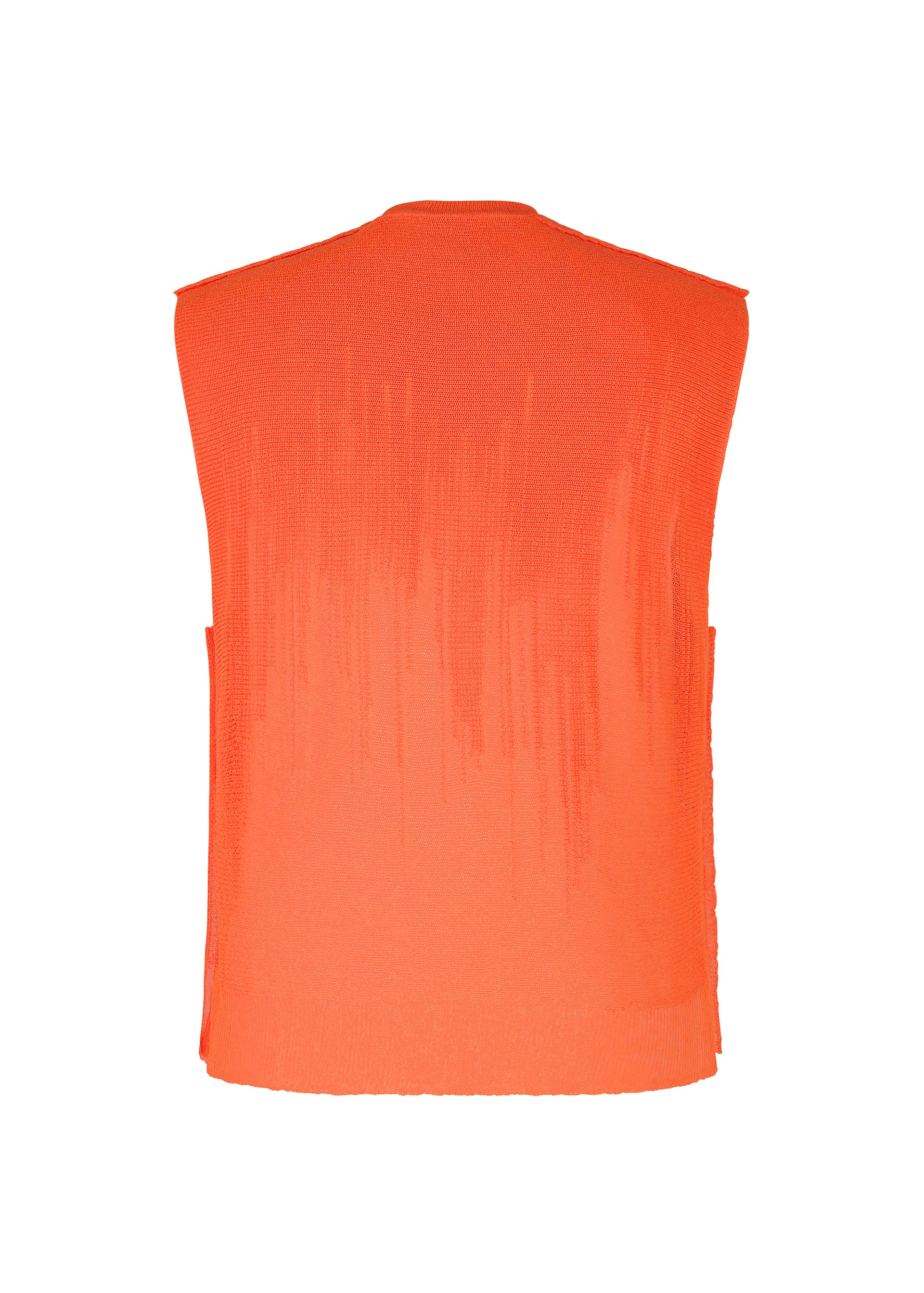 Homme Plissé Brush Knit vesta oranžová bavlna