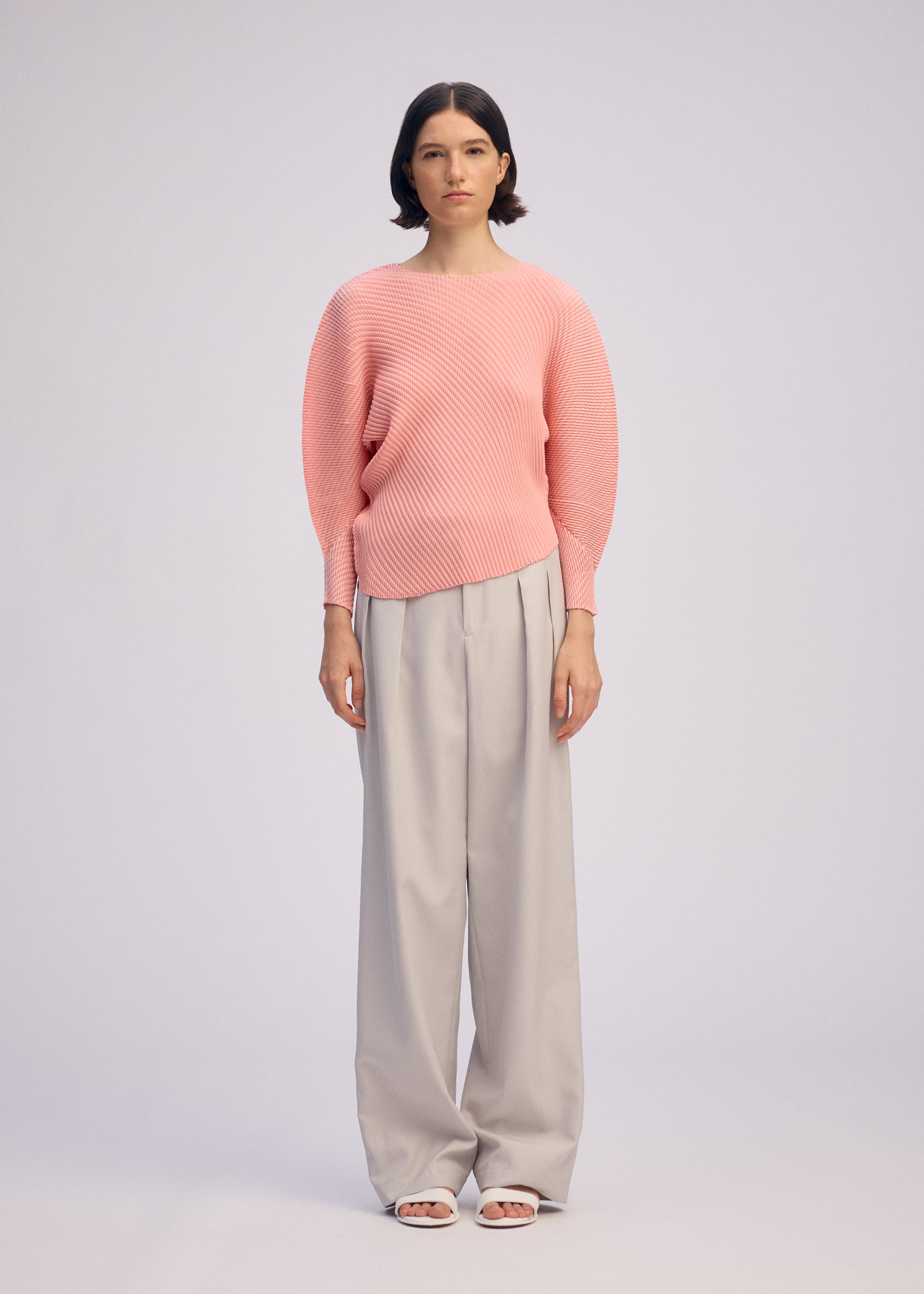 Issey Miyake Misty Pleats plisovaný top Flamingo Pink vel. 2