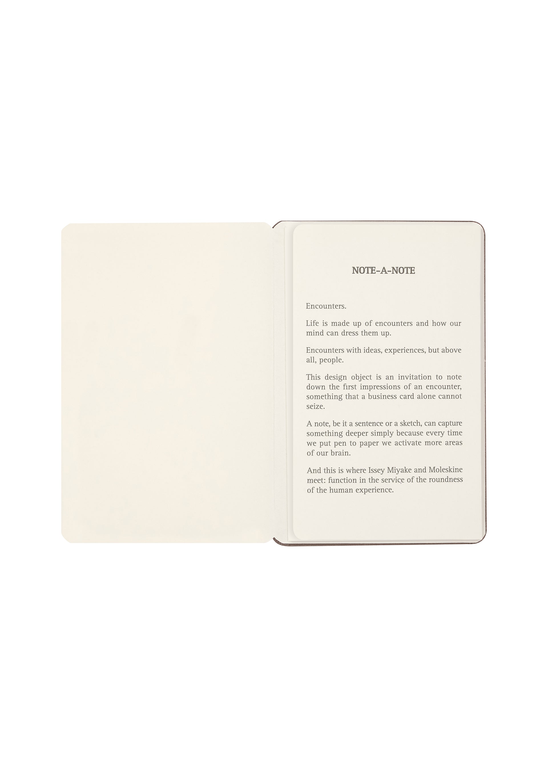 Issey Miyake Note-a-Note zápisník earth brown s pouzdrem