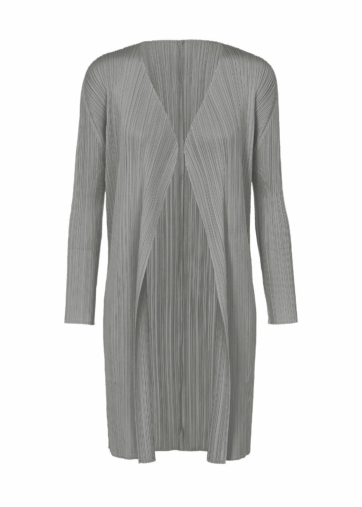 Issey Miyake Basics kabát šedý plisovaný dámský