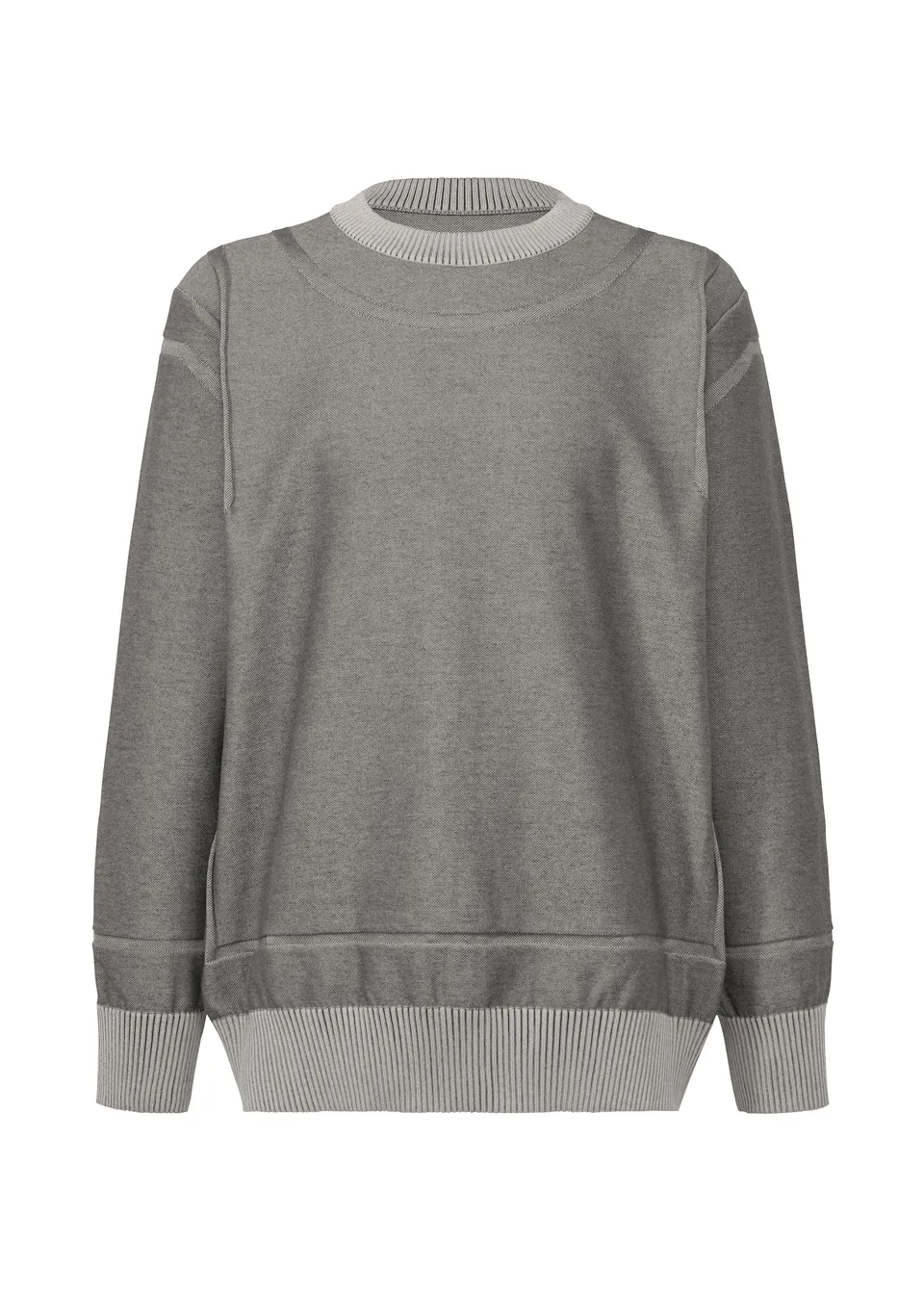 Issey Miyake Type-K 005 svetr šedý s dlouhým rukávem