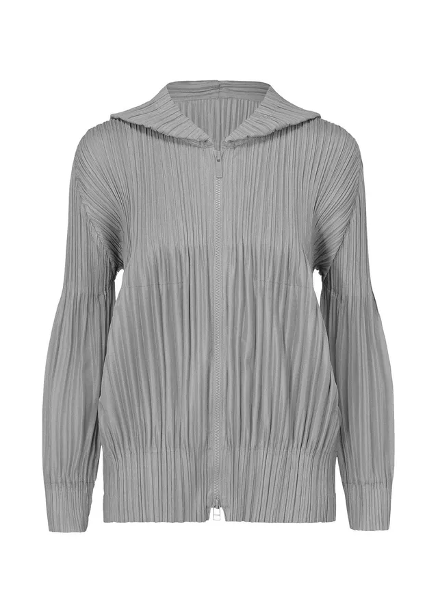 Issey Miyake Fluffy Basics blouson bunda světle šedá vel. 3