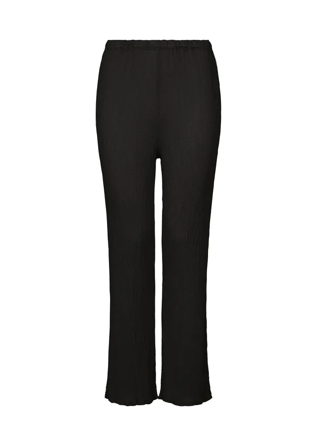 Issey Miyake See-Through Crepe kalhoty černé