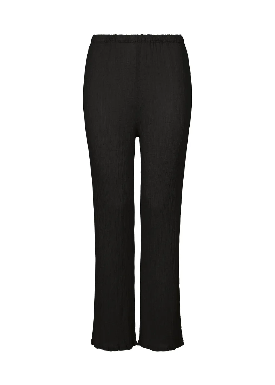 Issey Miyake See-Through Crepe kalhoty černé