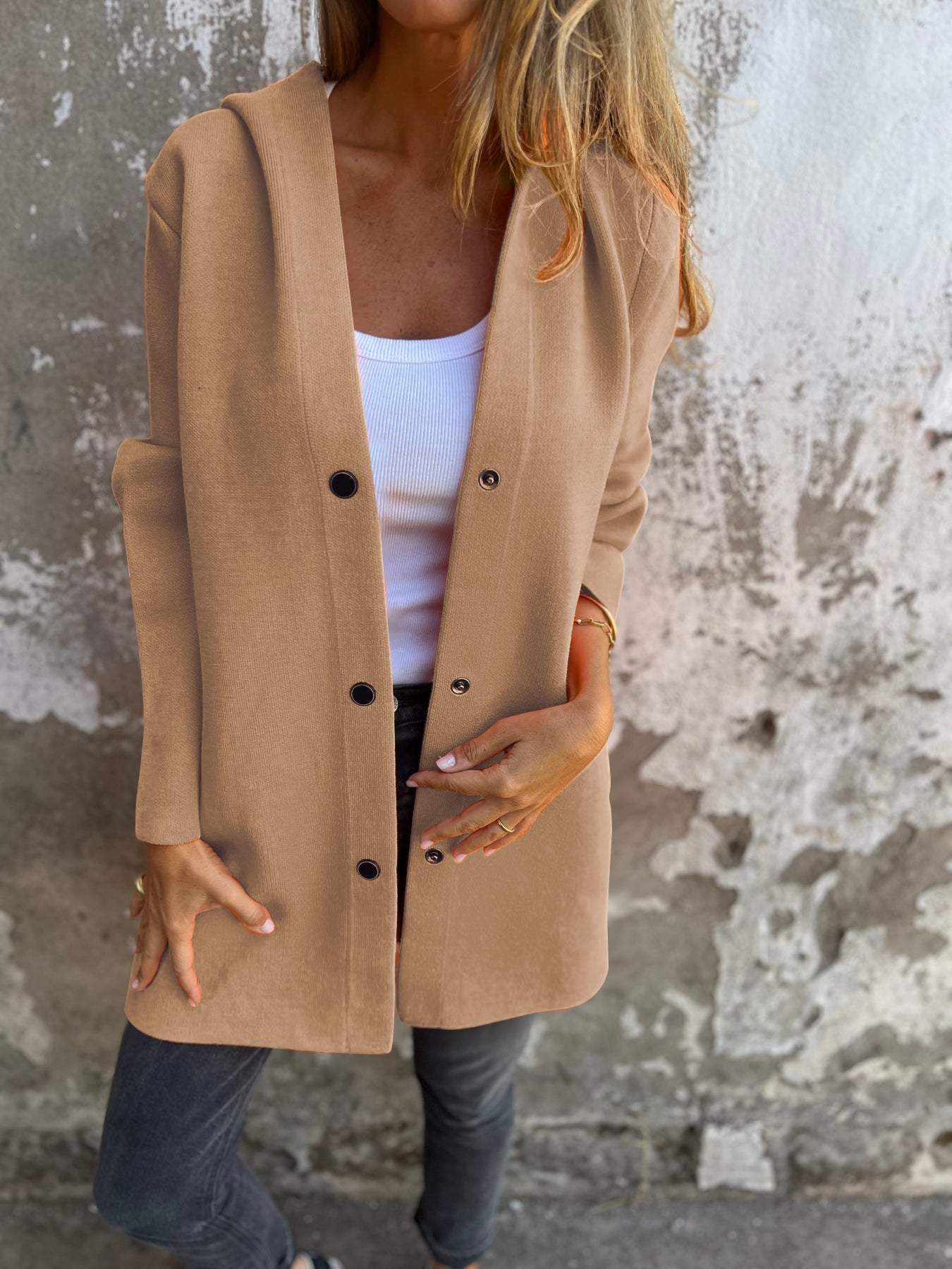 Norielle dlouhý cardigan na knoflíky šedý M