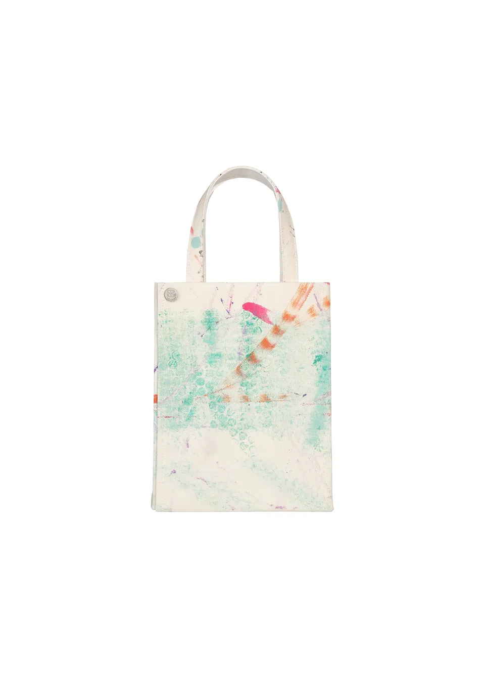 Issey Miyake Good Printer’s Bag Ginza tote taška light green s potiskem