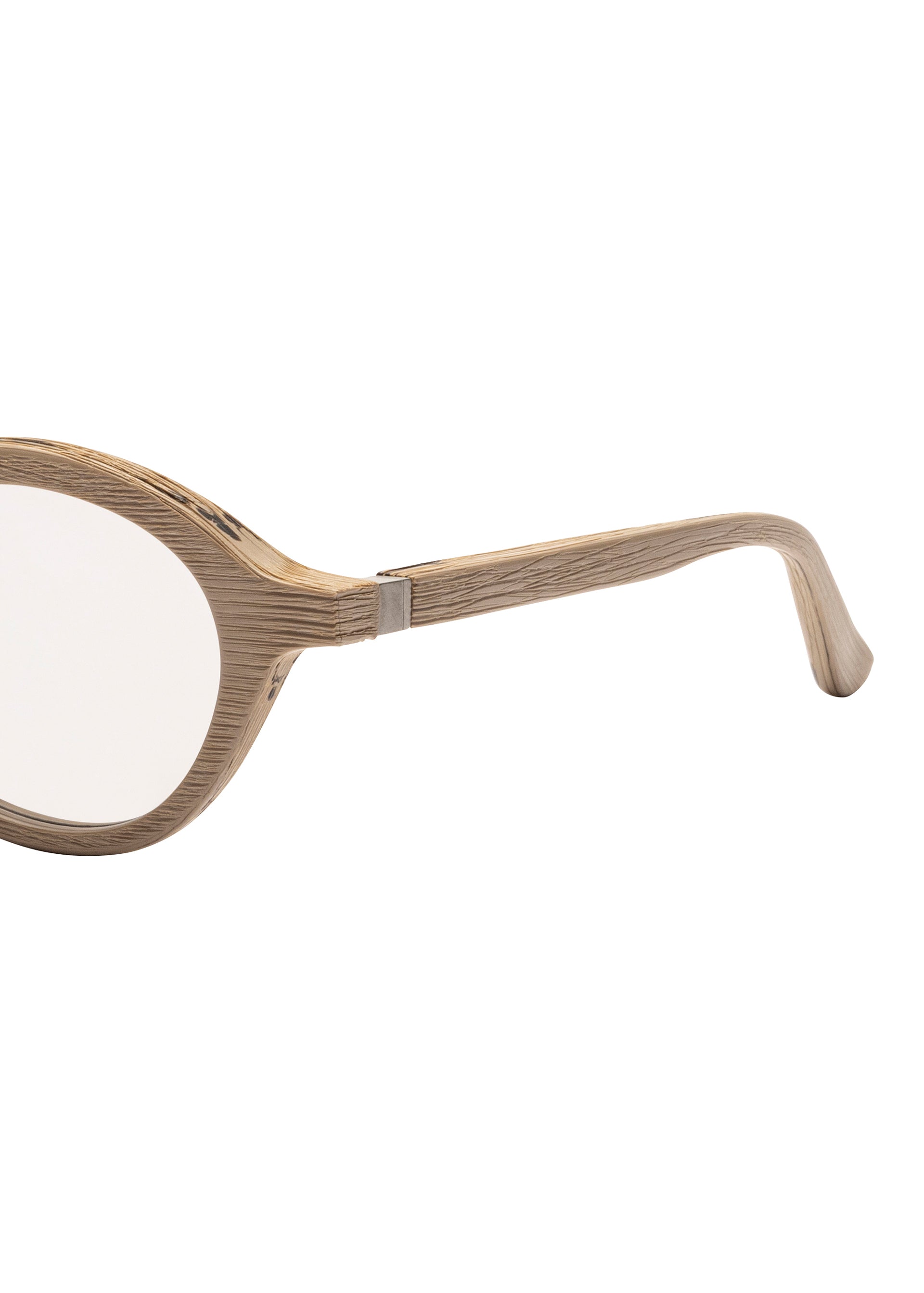 Issey Miyake Eyes Wood-Round sluneční brýle béžová