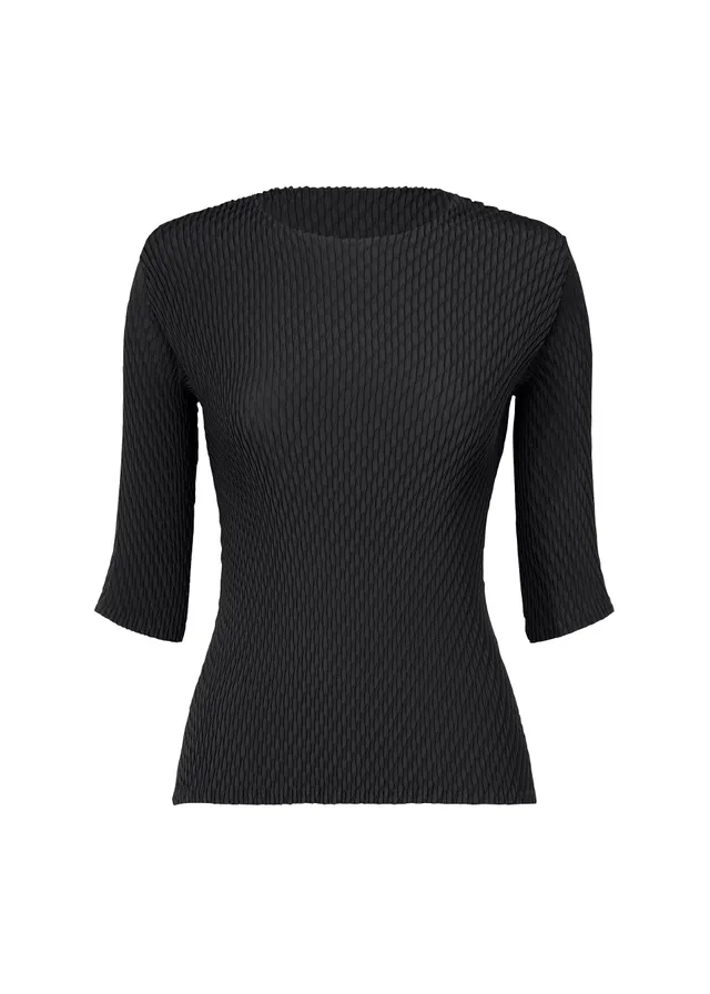 Issey Miyake Rhombus Pleats IM63017 dámský top černý plisovaný