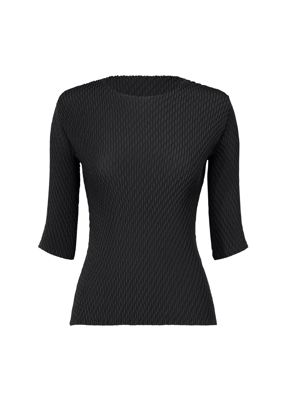 Issey Miyake Rhombus Pleats IM63017 dámský top černý plisovaný