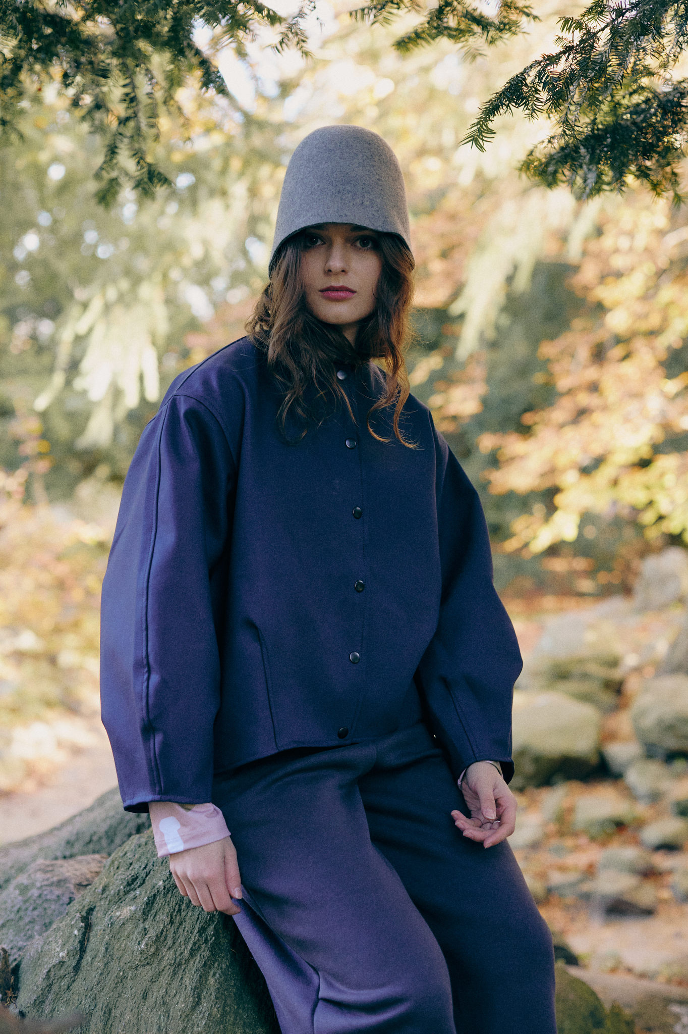 AURELIA & ZWEI FRAUEN Belgijka kalhoty dark navy