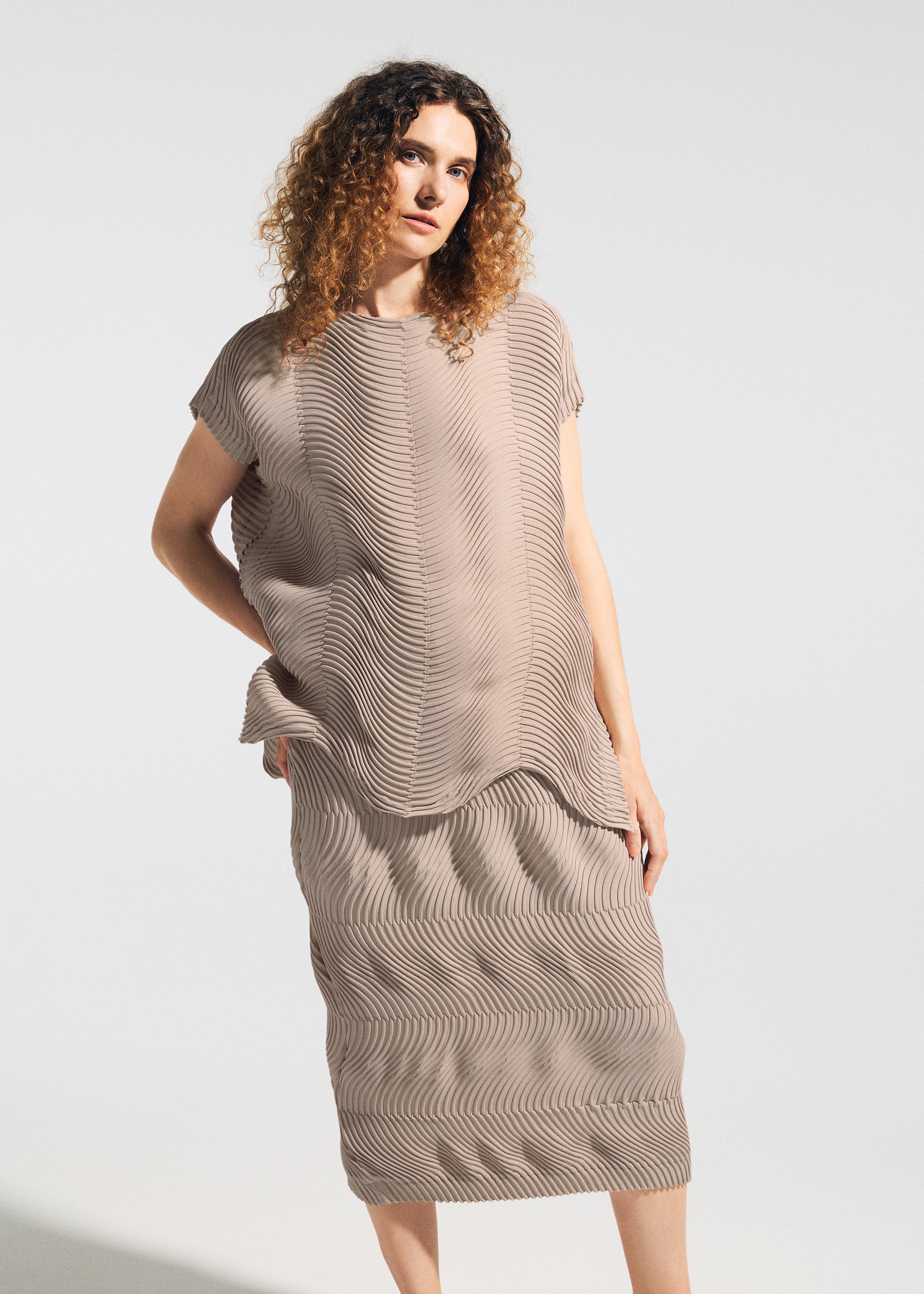 Issey Miyake Type-P 006 plisovaný top černý vel. 1