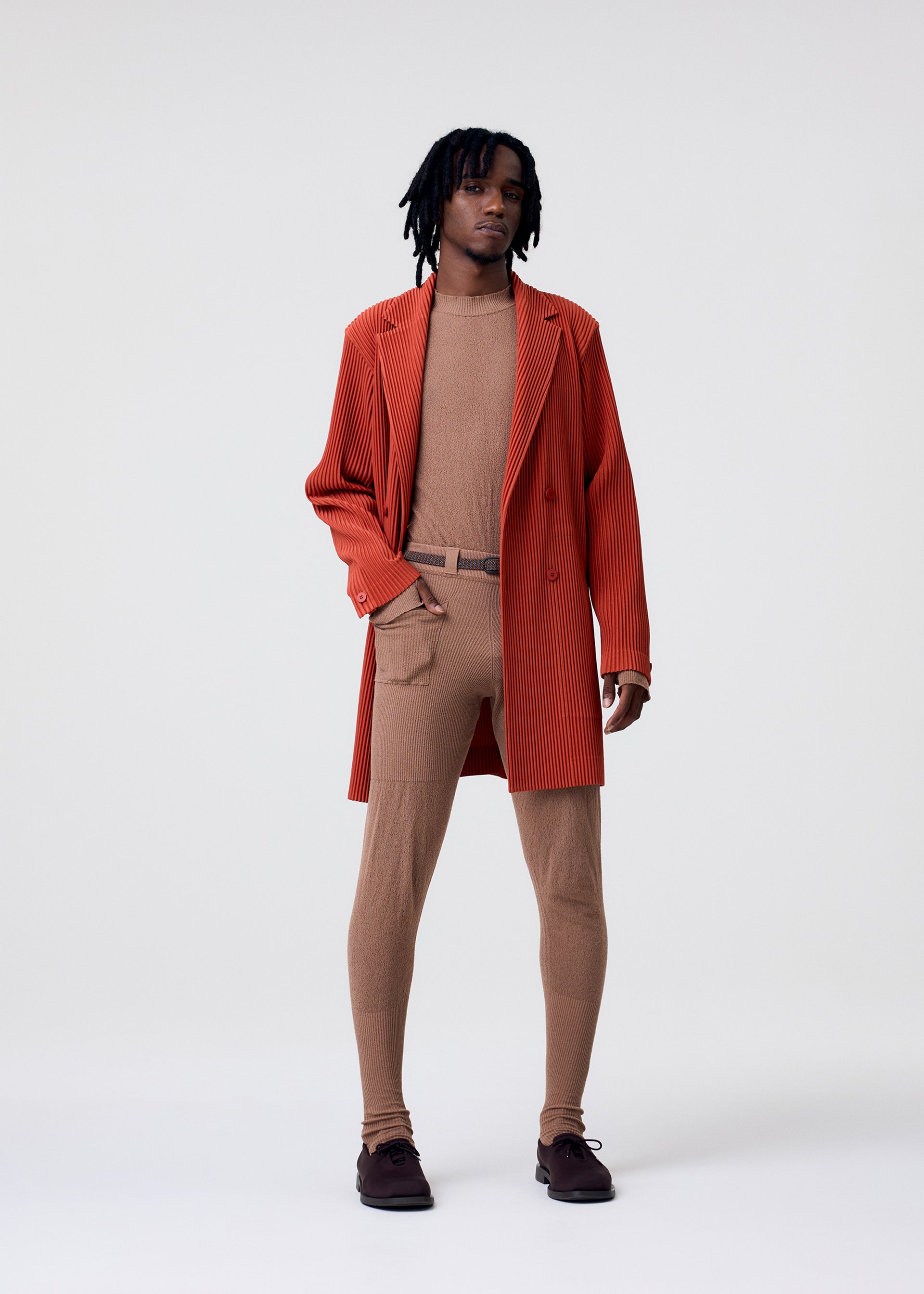 Issey Miyake Knit Unraveled pletené kalhoty Black průsvitné