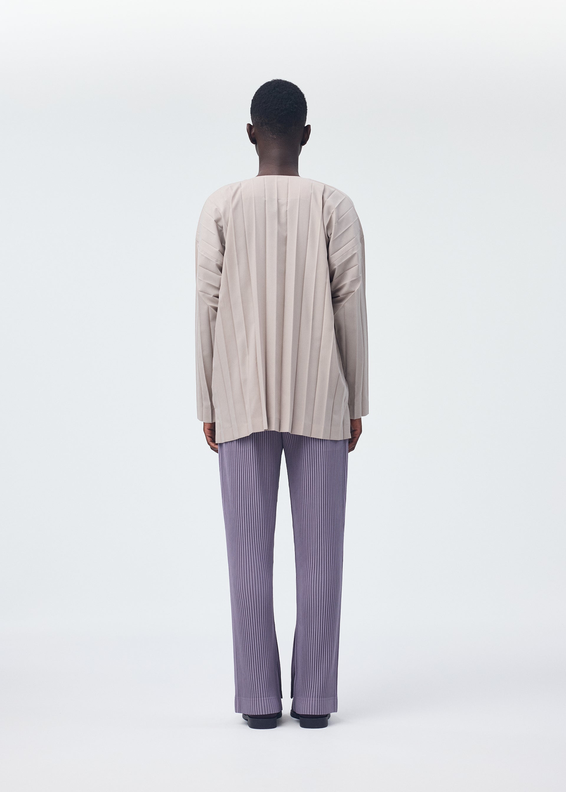 Issey Miyake Edge Shirt košile šedá plisovaná