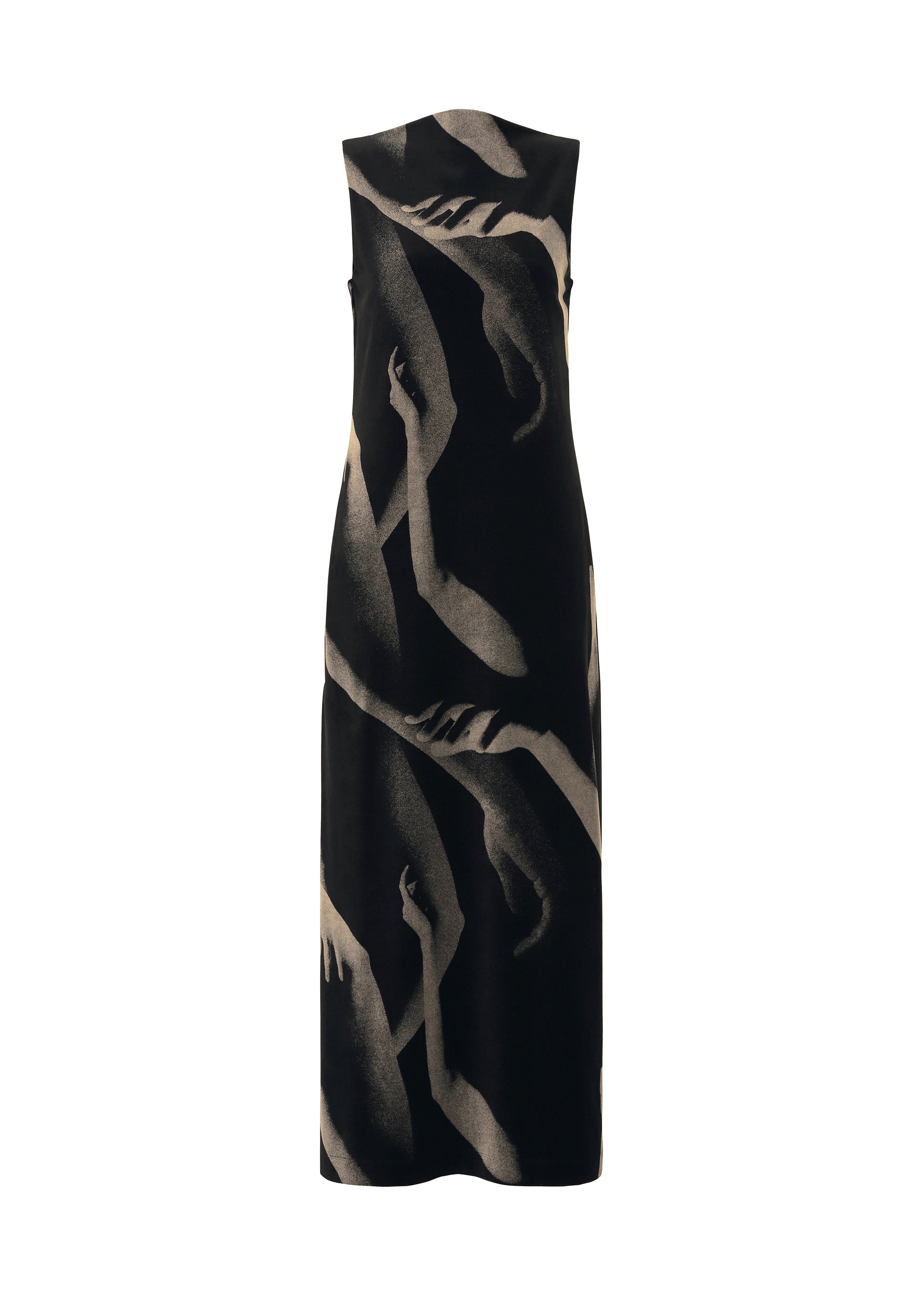 Issey Miyake Hands of Lover Velour šaty bílé sametové