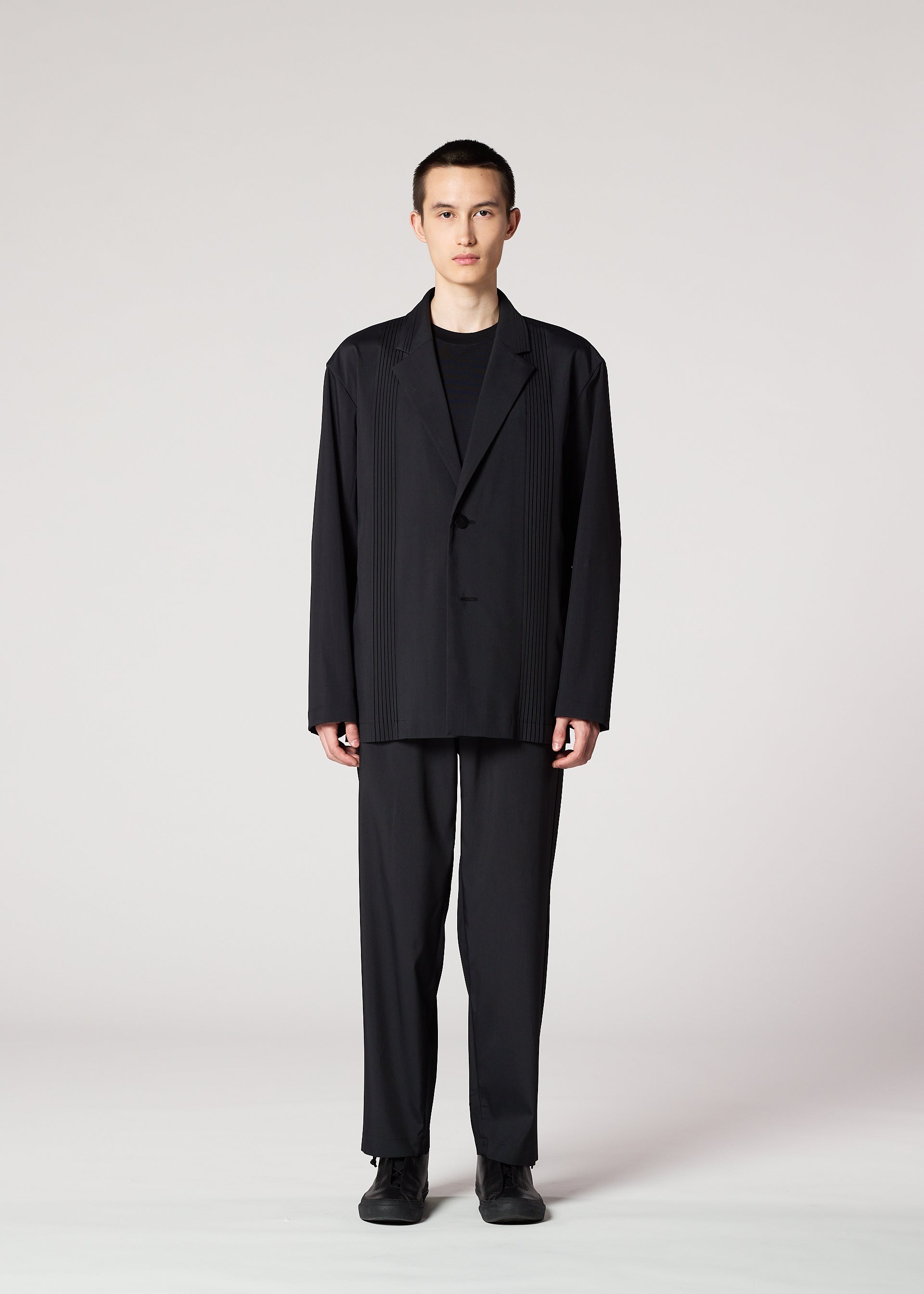 Issey Miyake Air Pleats Black kalhoty černé plisované