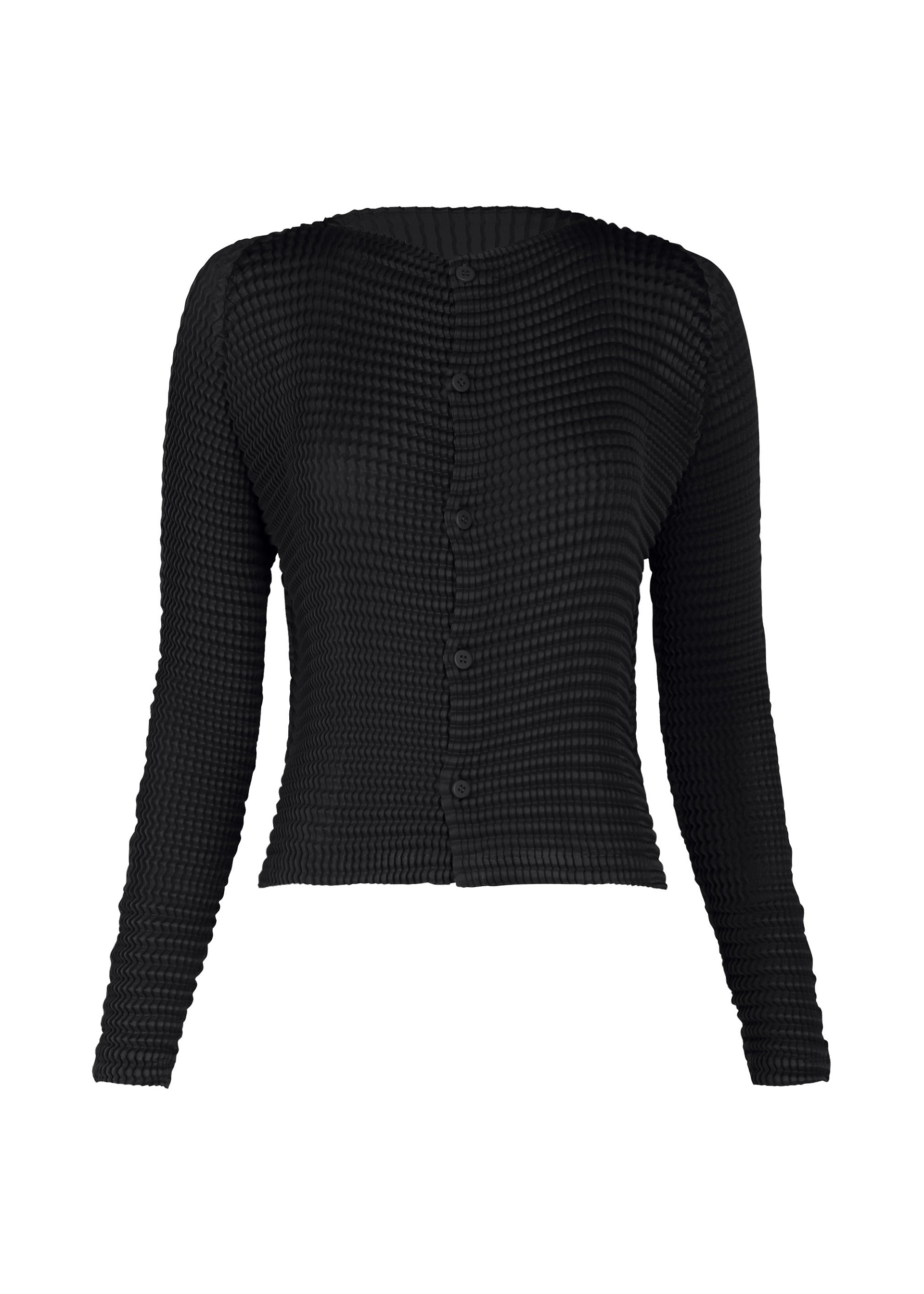 Issey Miyake Suede Like Pleats kardigan šedý semišový