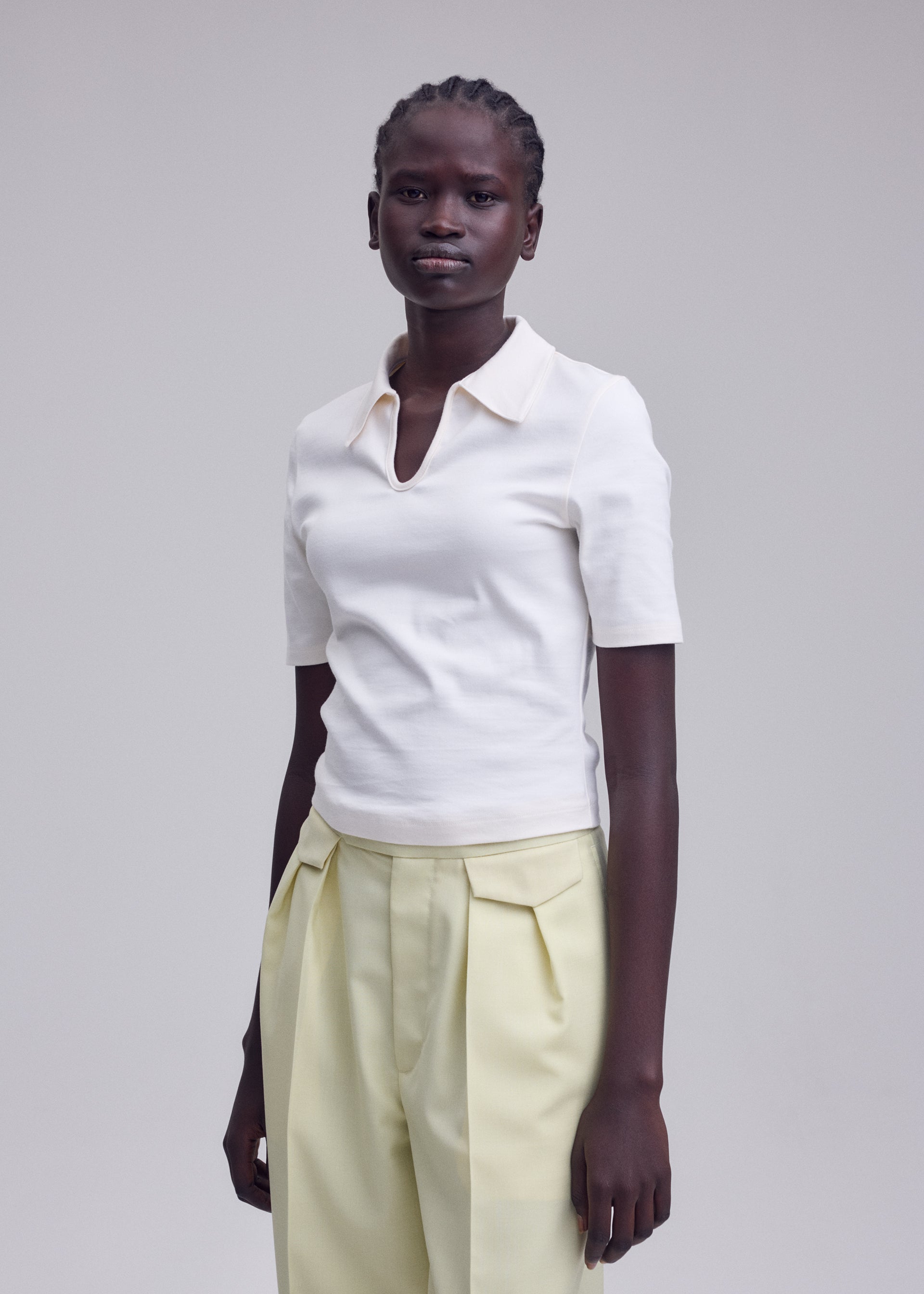 Issey Miyake Extension Cotton top s límečkem