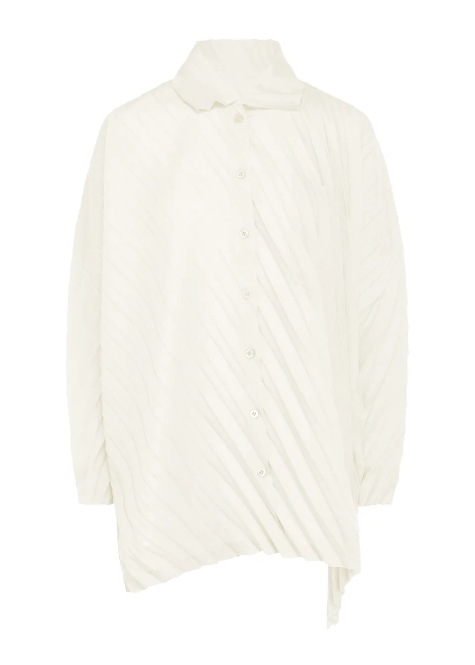 me Issey Miyake Angle Pleats košile bílá plisovaná